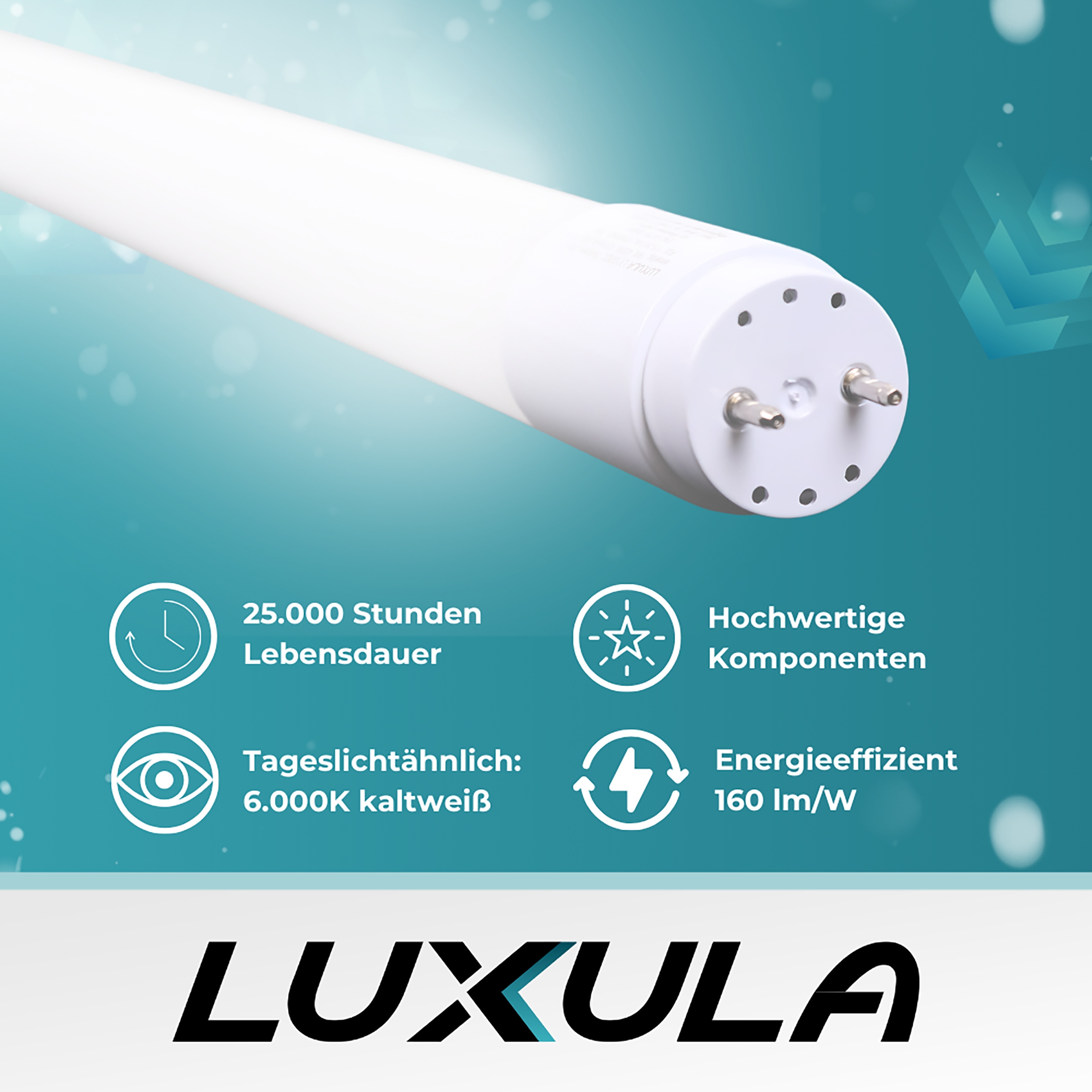 LUXULA LED-Röhre 2880lm LX100861, T8, 6000K, 160lm/W, 18W, mit Brücke