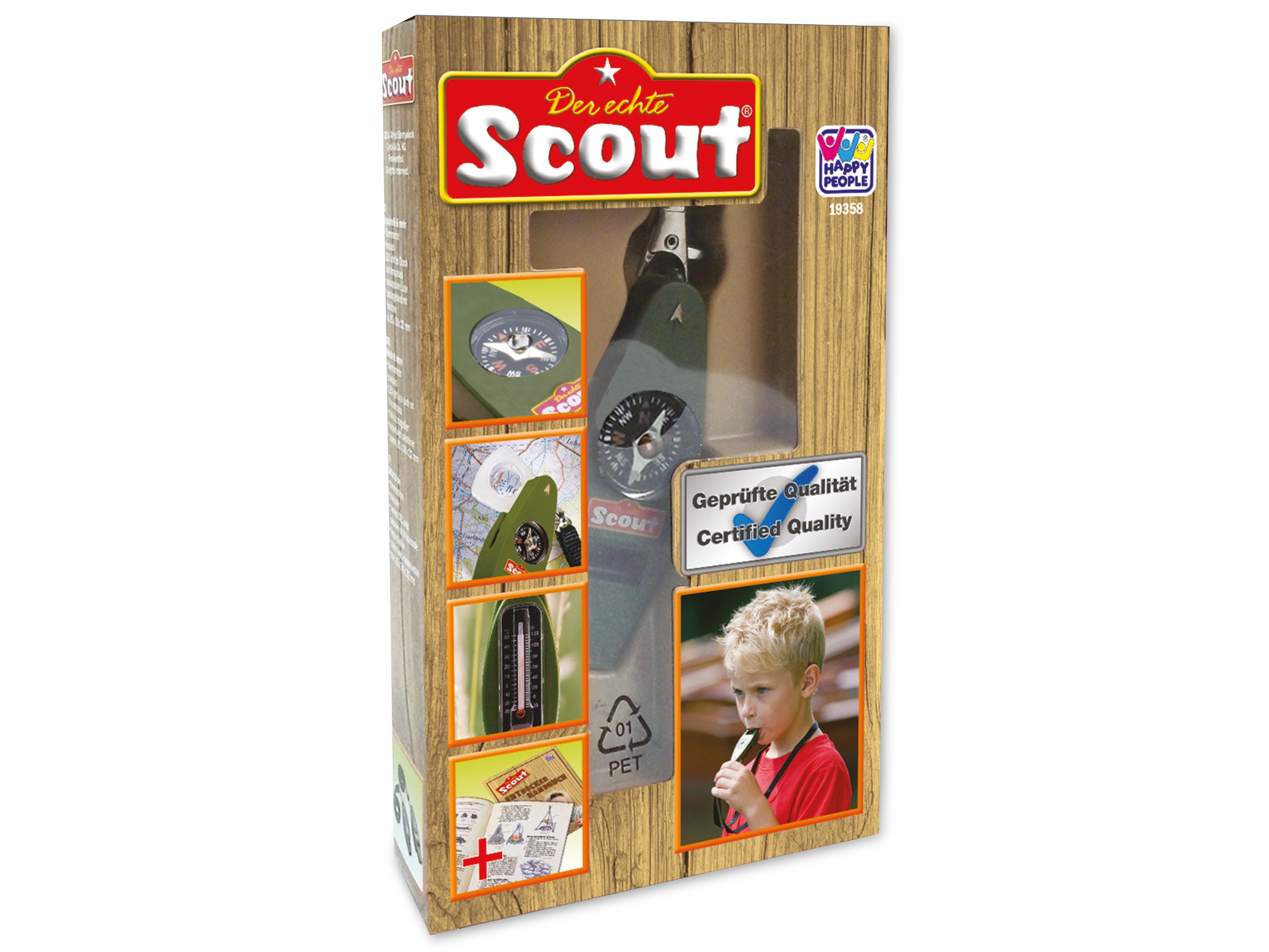 SCOUT Signalpfeife 85 mm, für Kinder, mit ausklappbarer Lupe