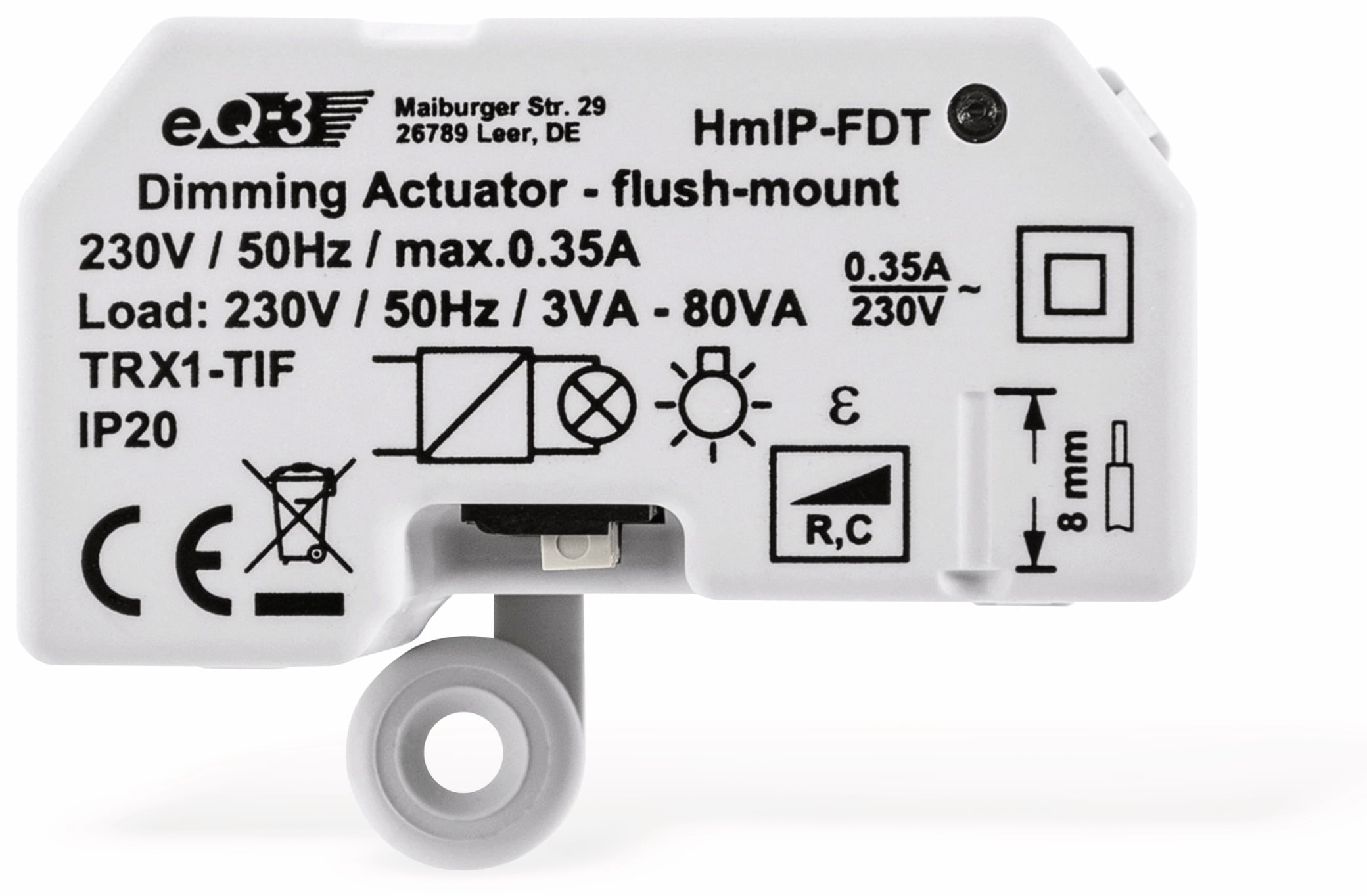 HOMEMATIC IP Smart Home 150609A0, Dimmaktor, Unterputz, Phasenabschnitt