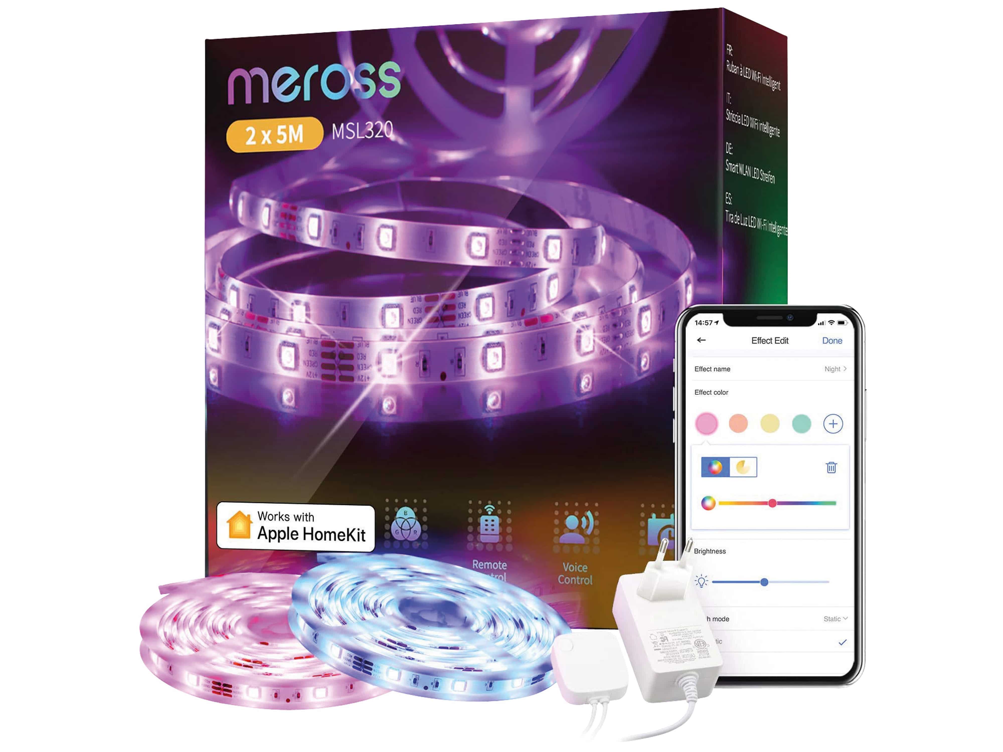 MEROSS WLAN LED-Strip, MSL320HK, 2x 5 m