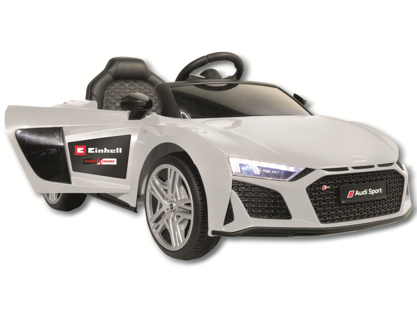 Kinder-Elektrofahrzeug Jamara Ride-on Audi R8 Spyder weiß, 18V Einhell Akku