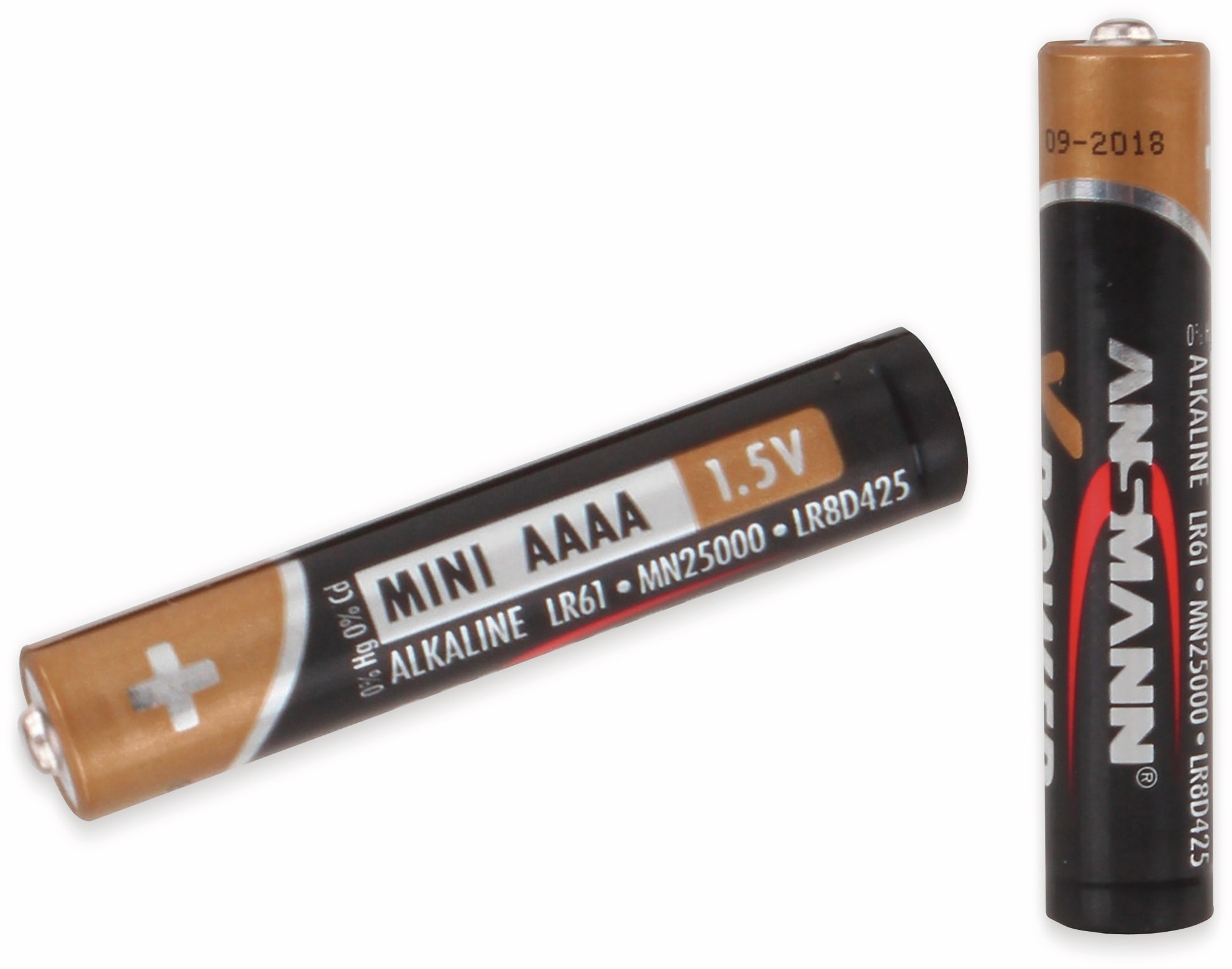 ANSMANN Mini-Batterie X-Power, Alkaline, AAAA / LR08, 1,5 V-, 2 Stück