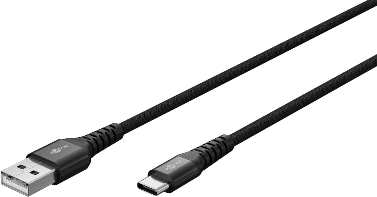 GOOBAY USB 2.0 Kabel 74527 A/C 2m schwarz supersoft