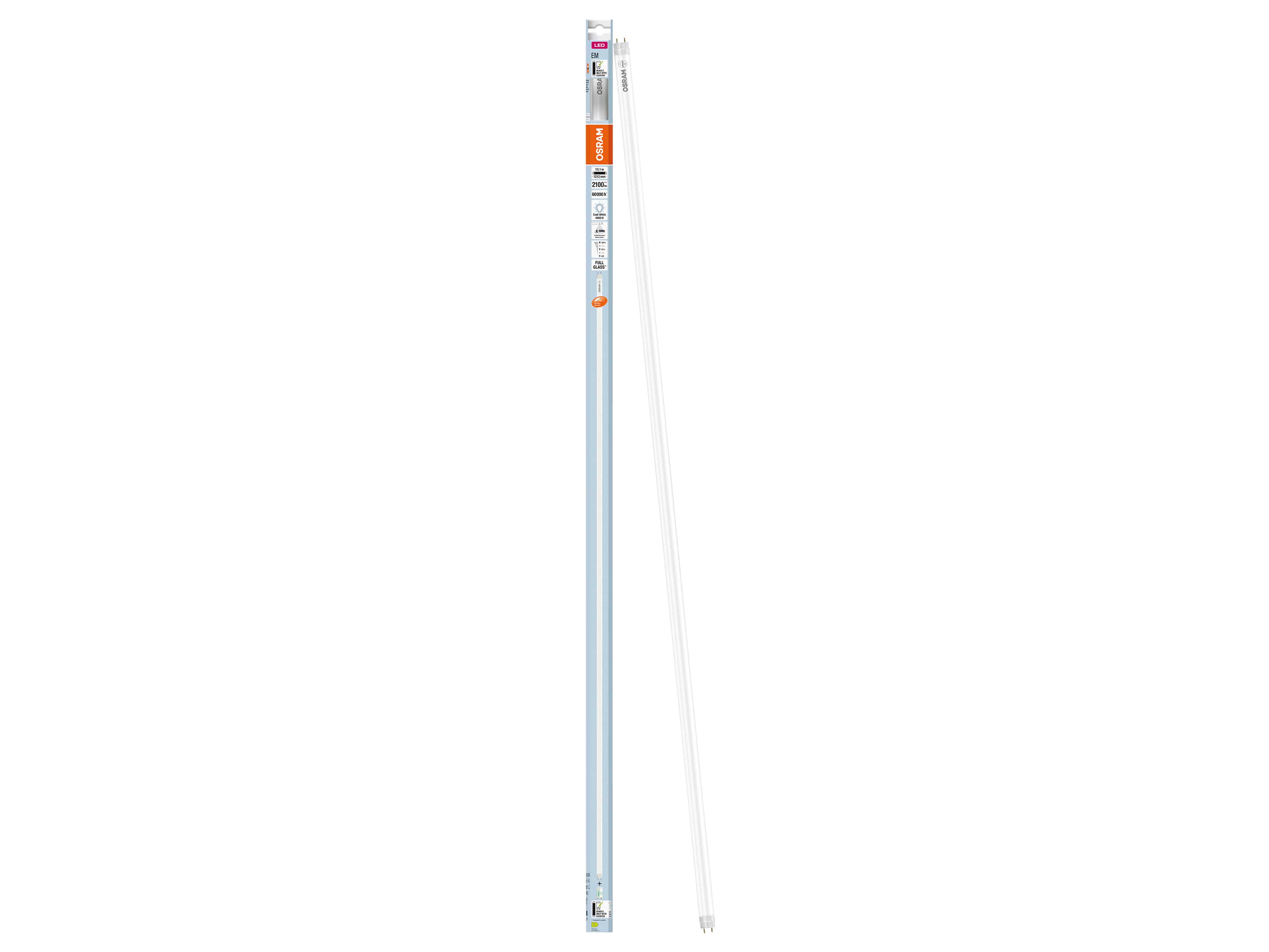 OSRAM LED-Röhre, T8, 1200mm, Sensor, G13, EEK: C, 13,1W, 2100lm, 4000K