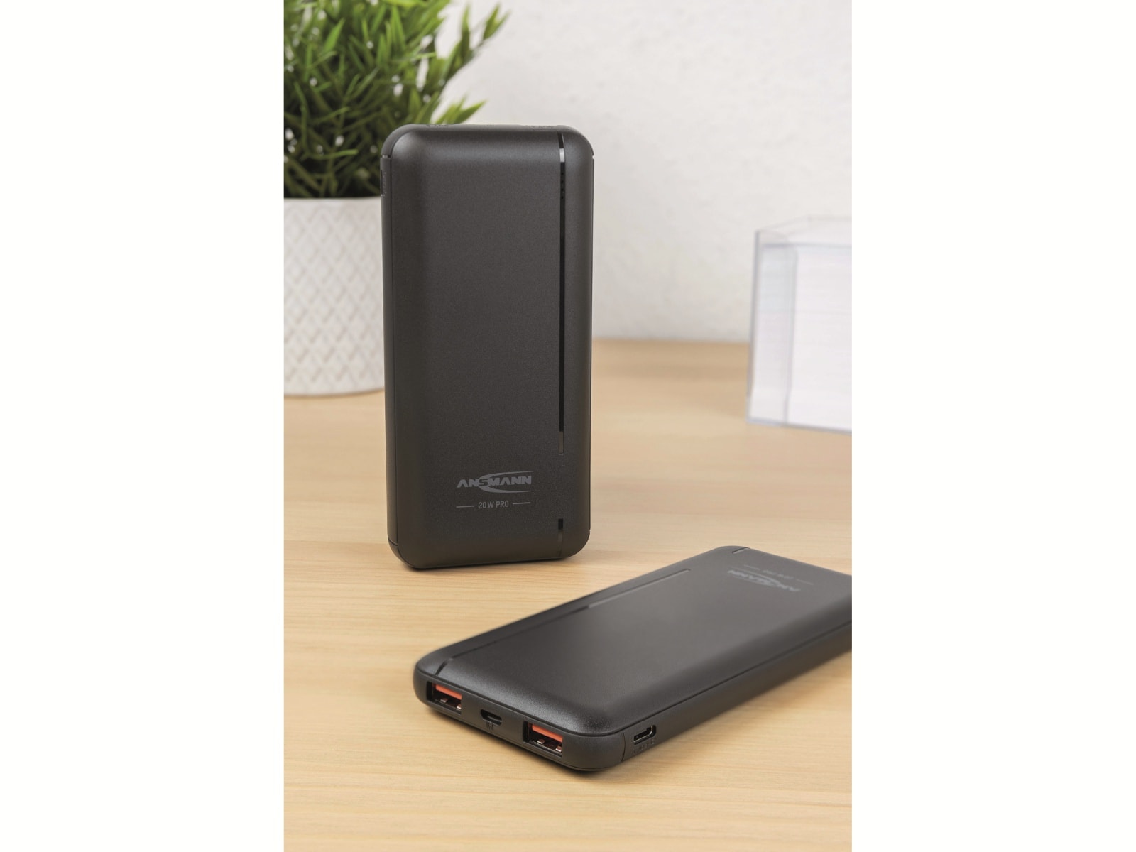 ANSMANN USB Powerbank PB320 PD, 10000 mAh, 20 Wh, 2x USB-A Port, QC 3.0