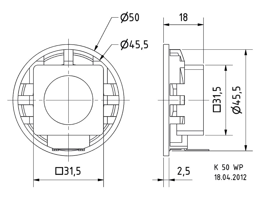 VISATON Kleinlautsprecher K 50 WP - 16 Ω