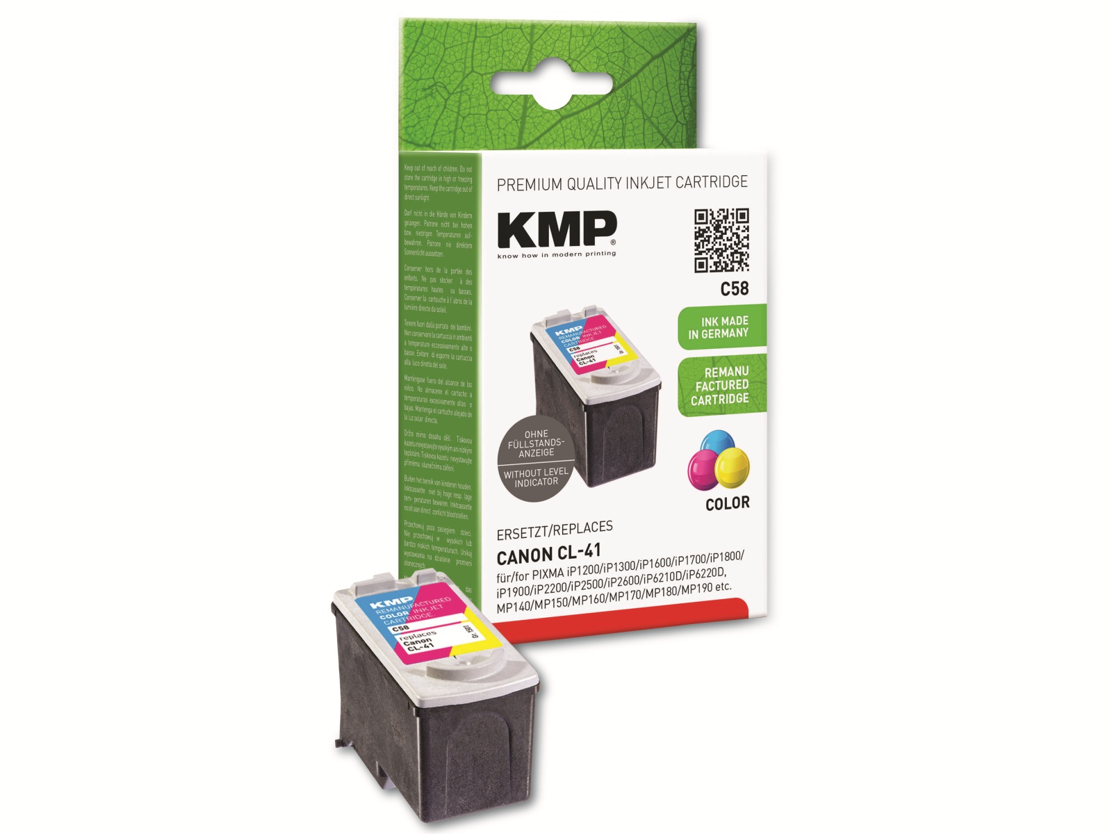 KMP Tintenpatrone kompatibel für Canon CL-41, 3-Color