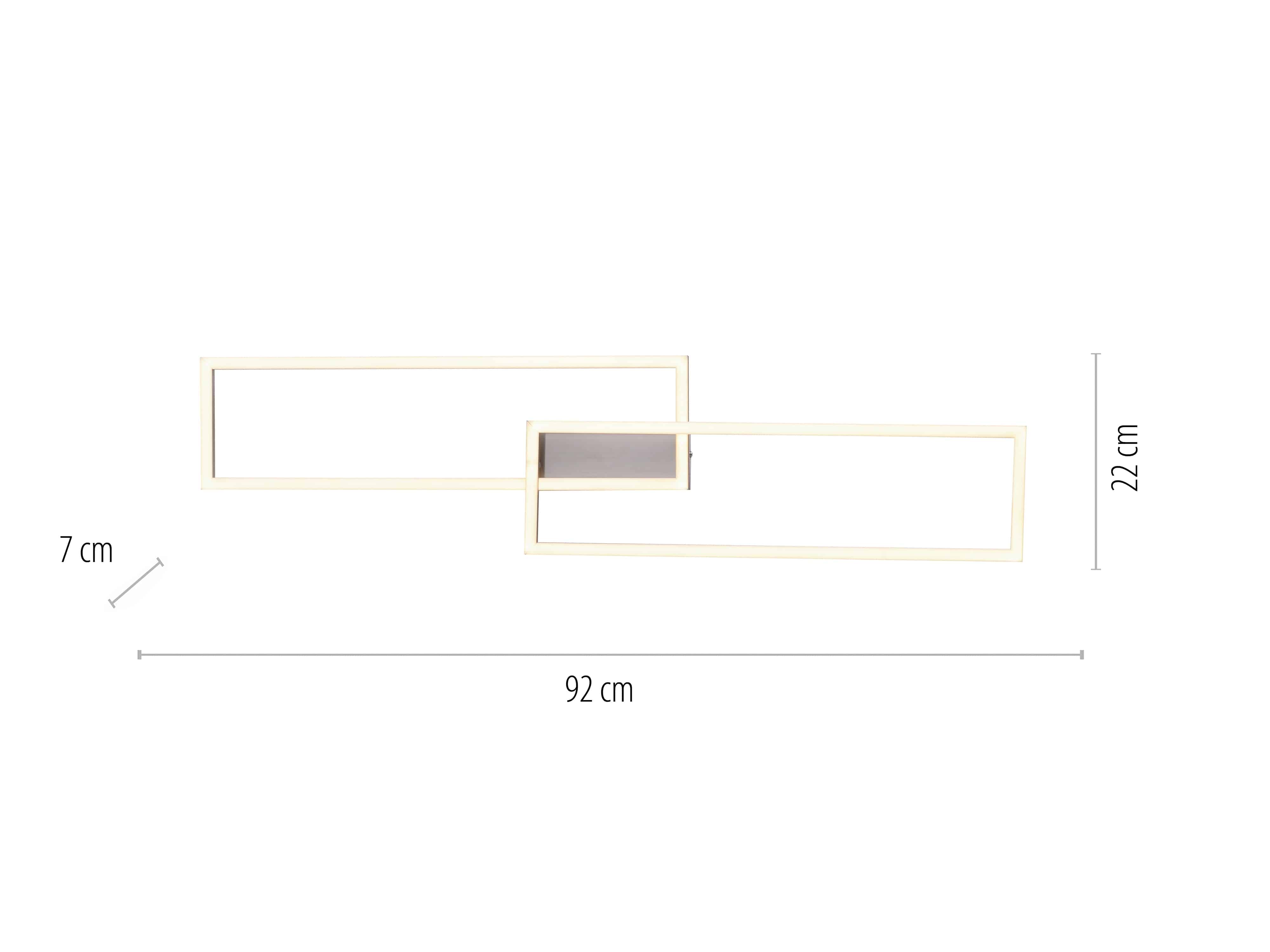 JUST LIGHT LED-Deckenleuchte 14023-55 stahl, 30,2 W, 4500 lm, 3000 K