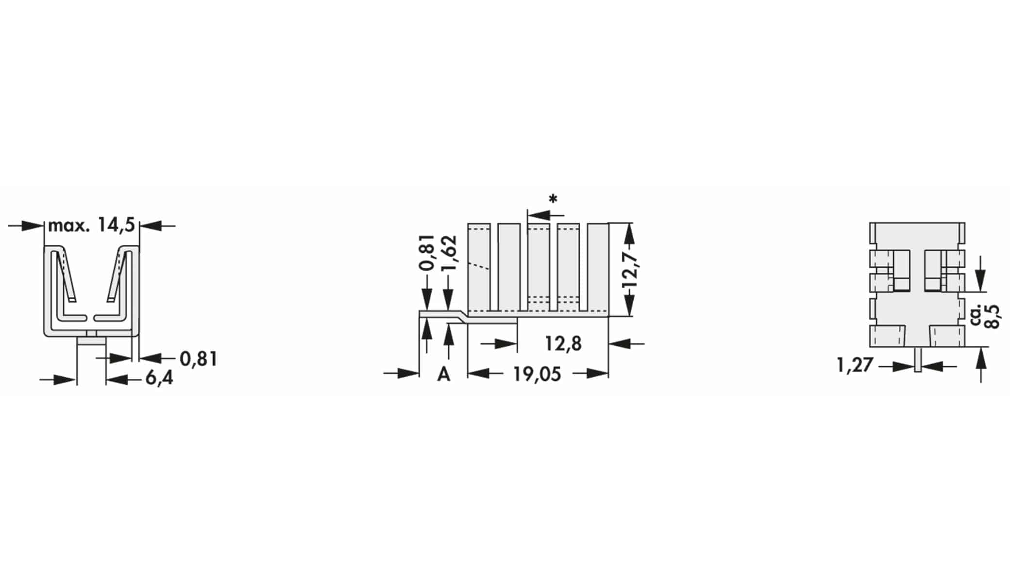 FISCHER ELEKTRONIK Kühlkörper, FK 237 SA220 V, Fingerkühlkörper, schwarz, Aluminium