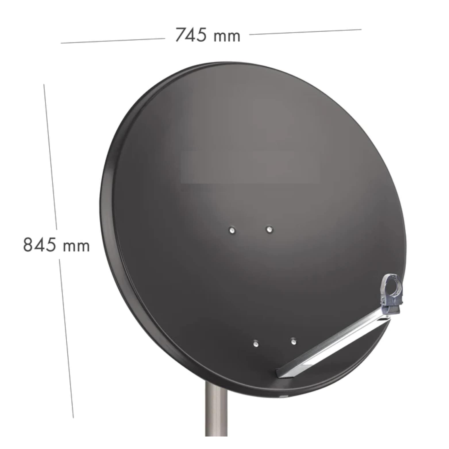 RED OPTICUM SAT-Antenne X80, Stahl, anthrazit, 80 cm