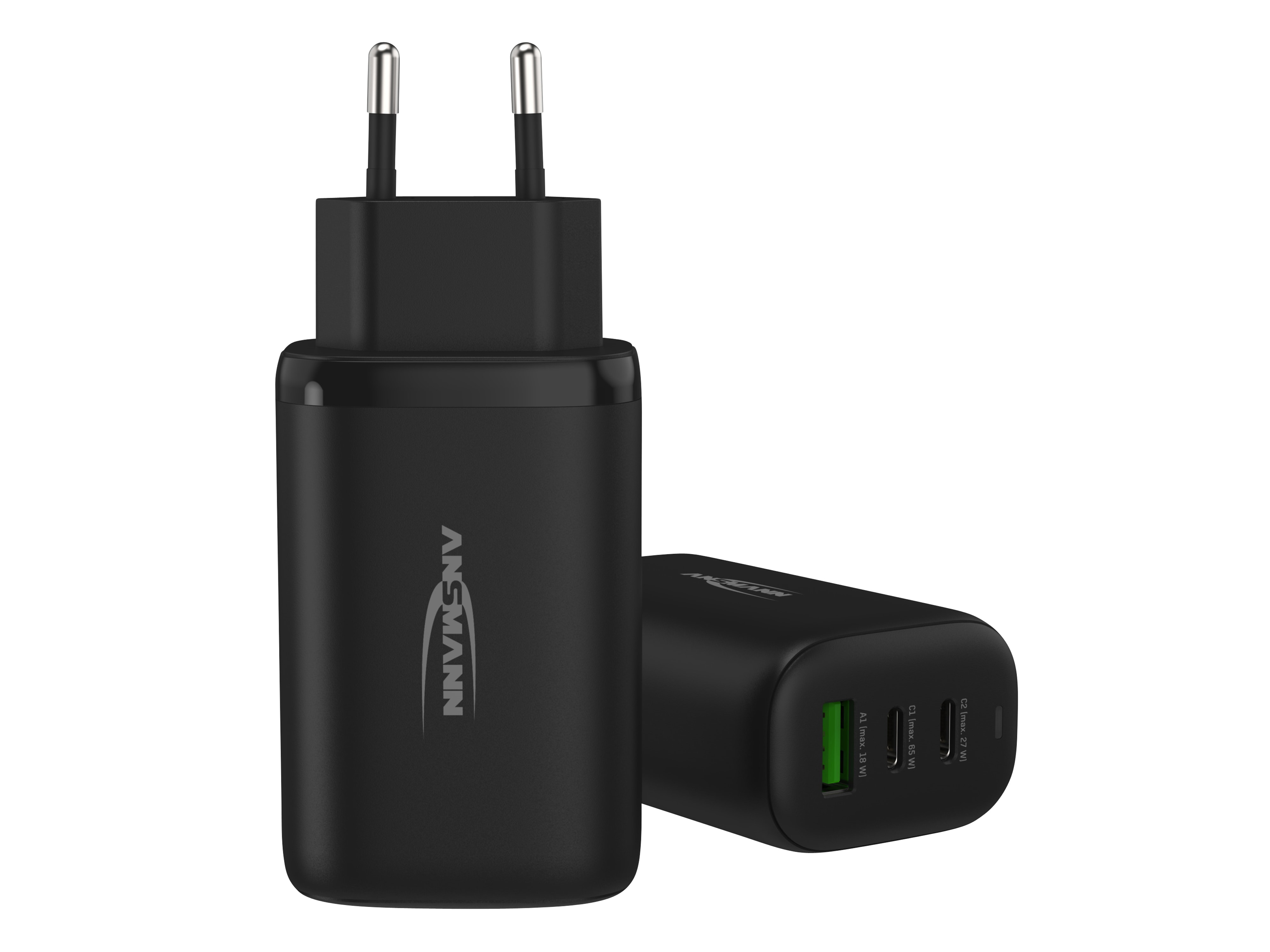 ANSMANN USB-Ladegerät HC365PD, 3,25 A, 65 W, 3x USB, schwarz