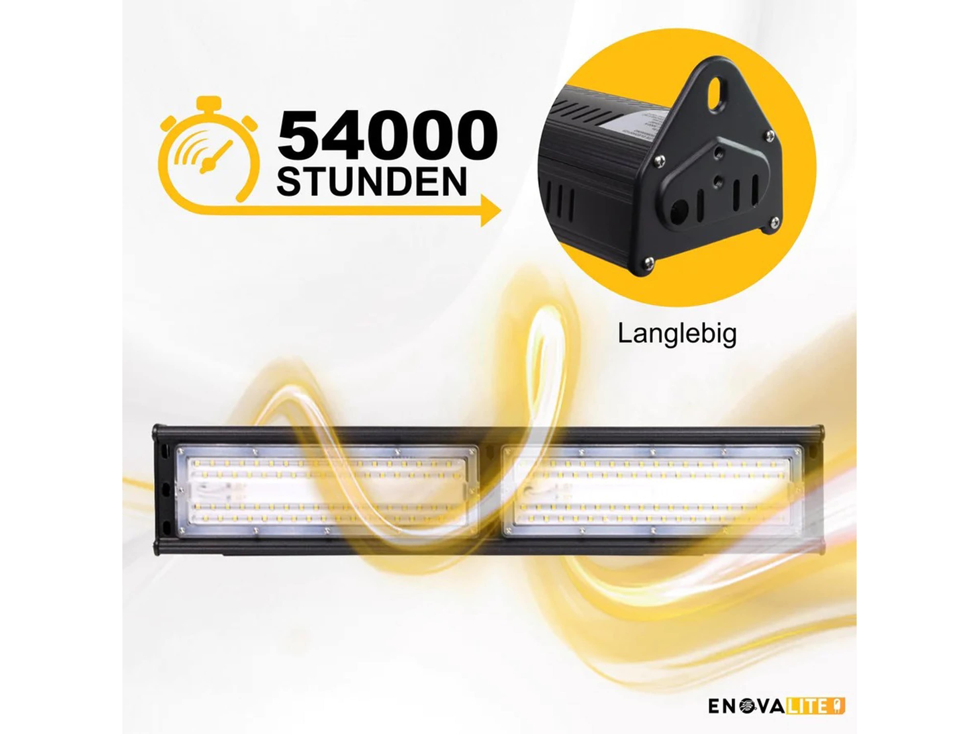 ENOVALITE LED-Highbay-Leuchte, linear, EEK: E, 100W, 12000lm, 5000K