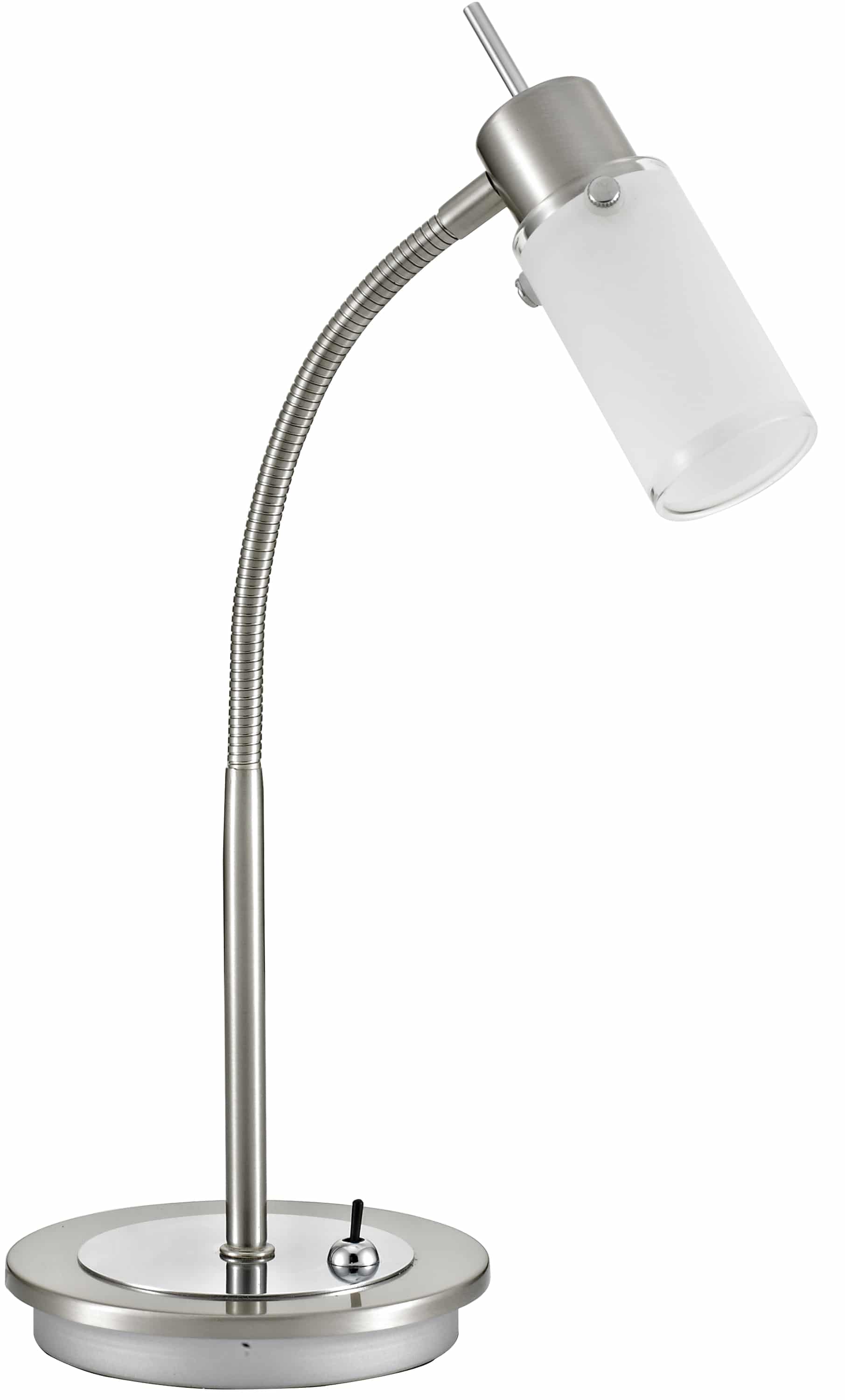 JUST LIGHT LED-Tischleuchte 11935-55 stahlfarbig, 4,W, 420 lm, 3000 K 