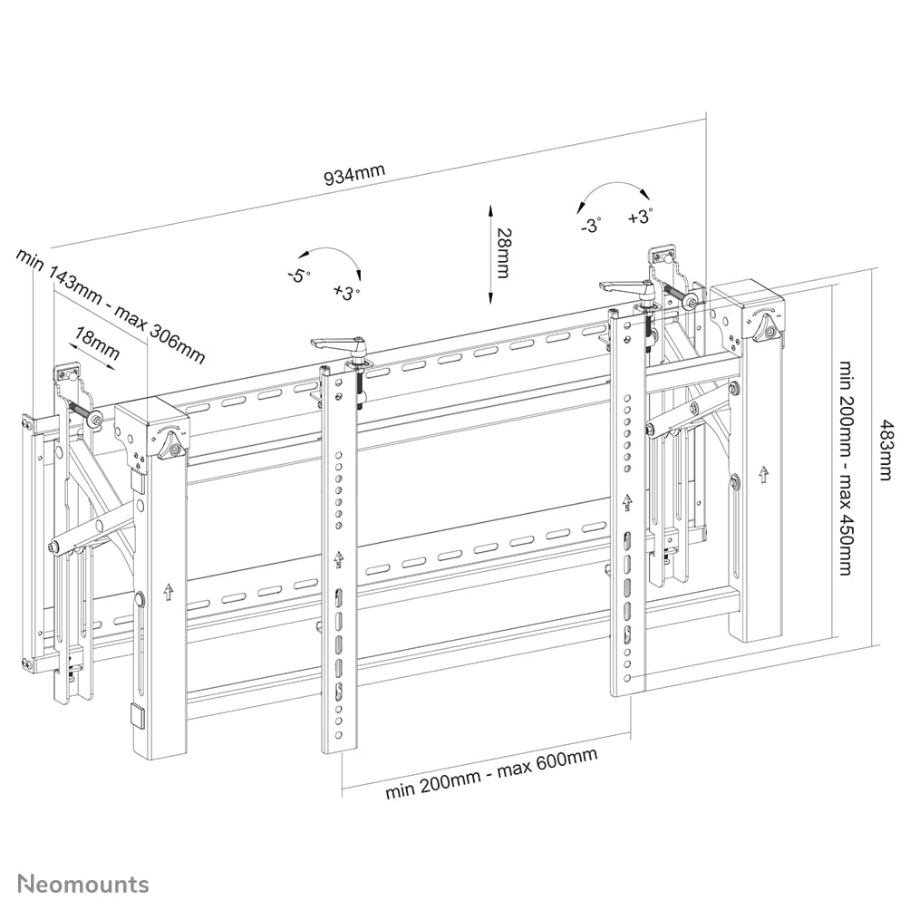 NEOMOUNTS by Newstar Wandhalterung 32"-75", max. 70 kg