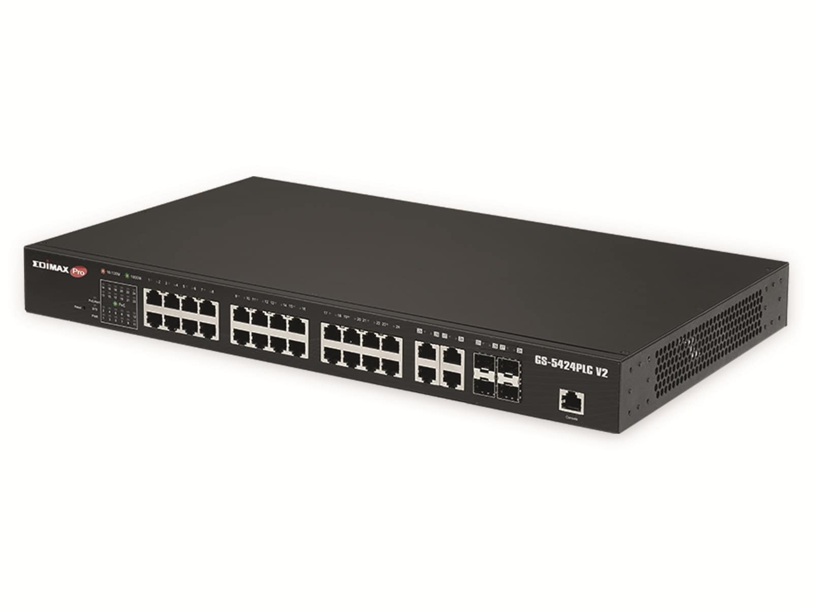 Edimax Gigabit-Switch GS-5424PLC V2, 24-port, Long-Range, 400W