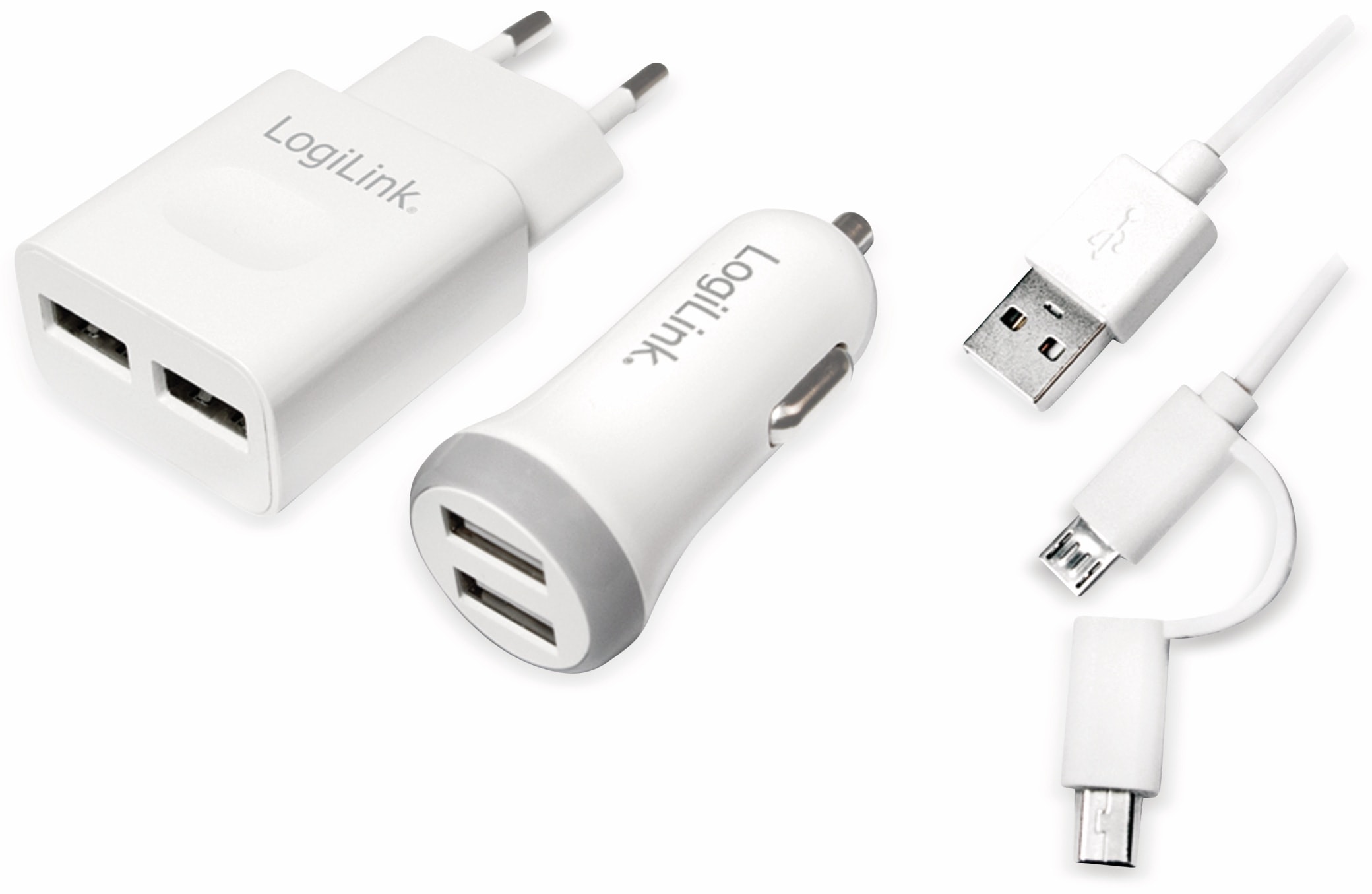 LOGILINK USB-Ladeset PA0137, 3.tlg