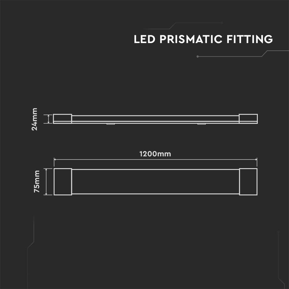 V-TAC LED-Deckenleuchte VT-8-40, EEK: F, 40 W, 4300 lm, 3000 K, 1200 mm