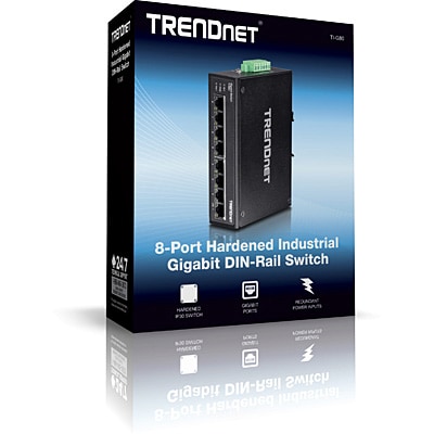TRENDNET Industrie Switch 8 Port Gbit L2 IP30 Metall
