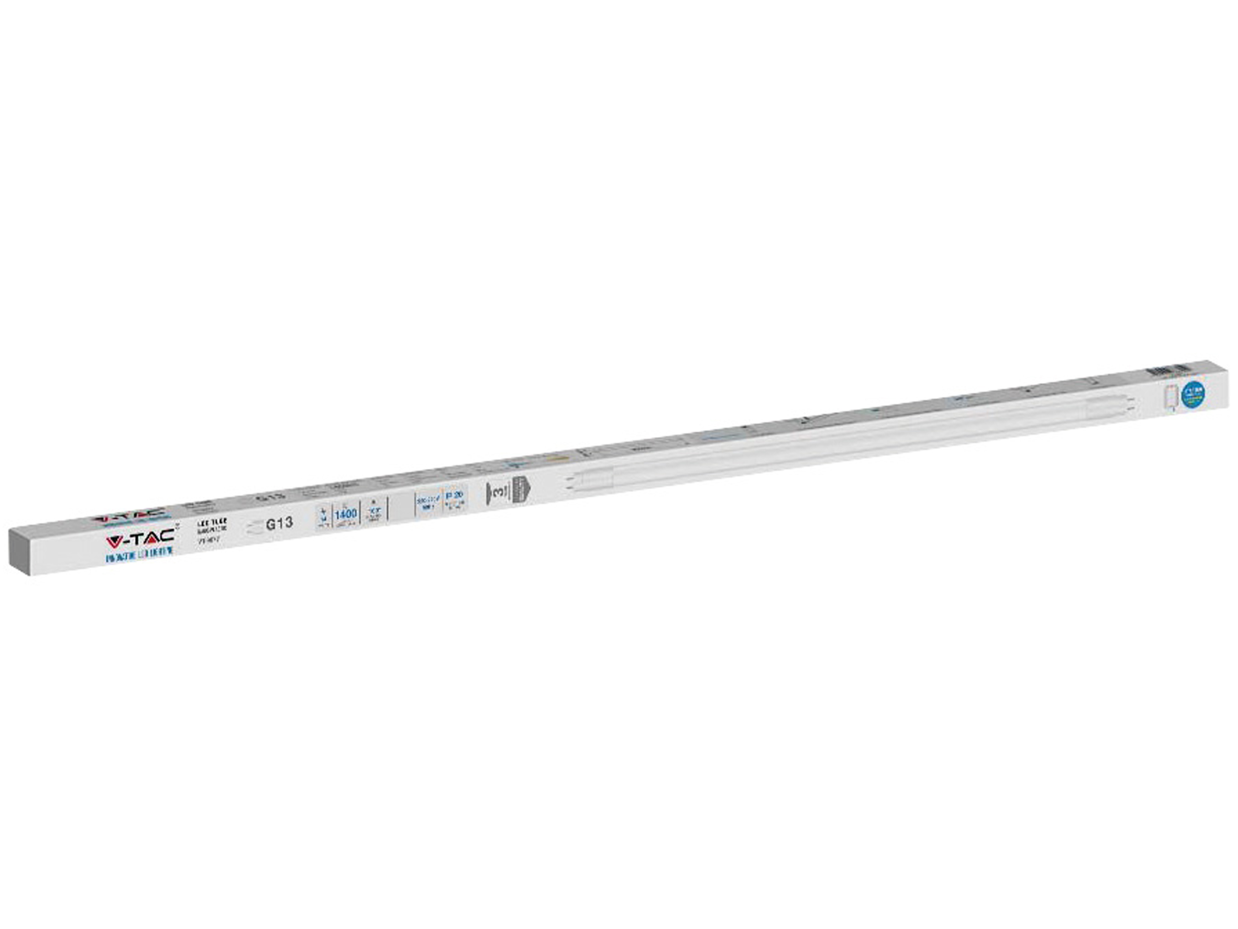 V-TAC LED-Röhre VT-9077, T8, G13, EEK: F, 14 W, 1400 lm, 4000 K, 900 mm, 4 Stück