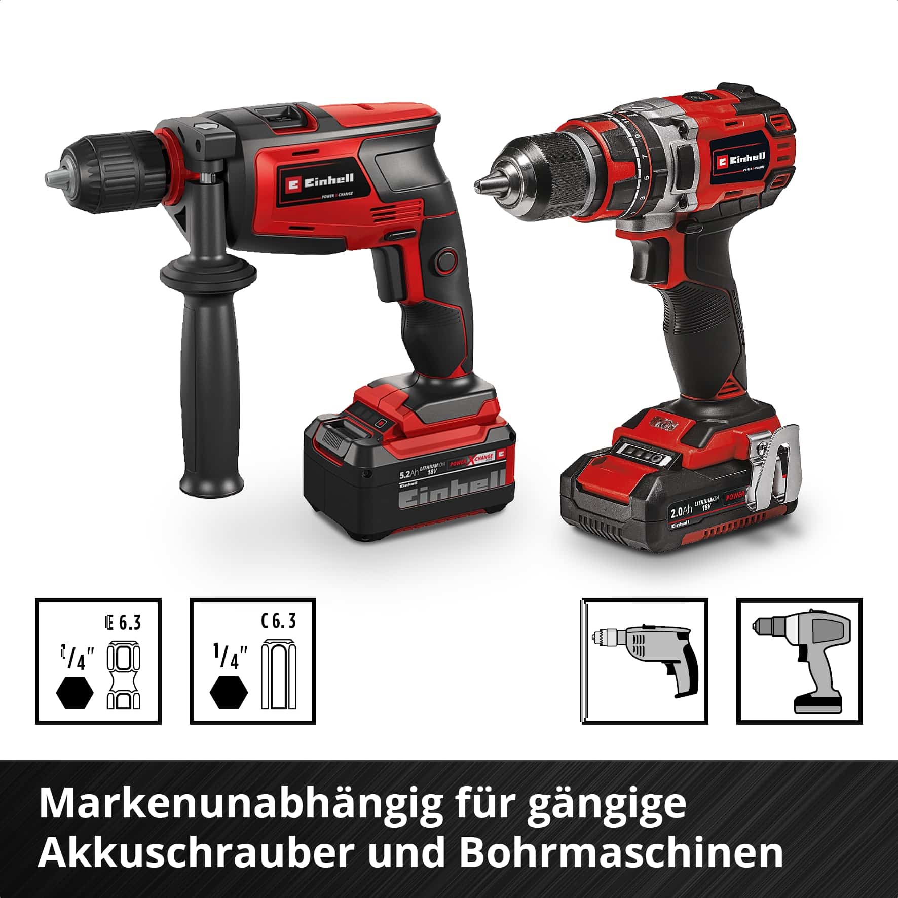 EINHELL Steinbohrer-Set, 108743, S-Case, 10-teilig