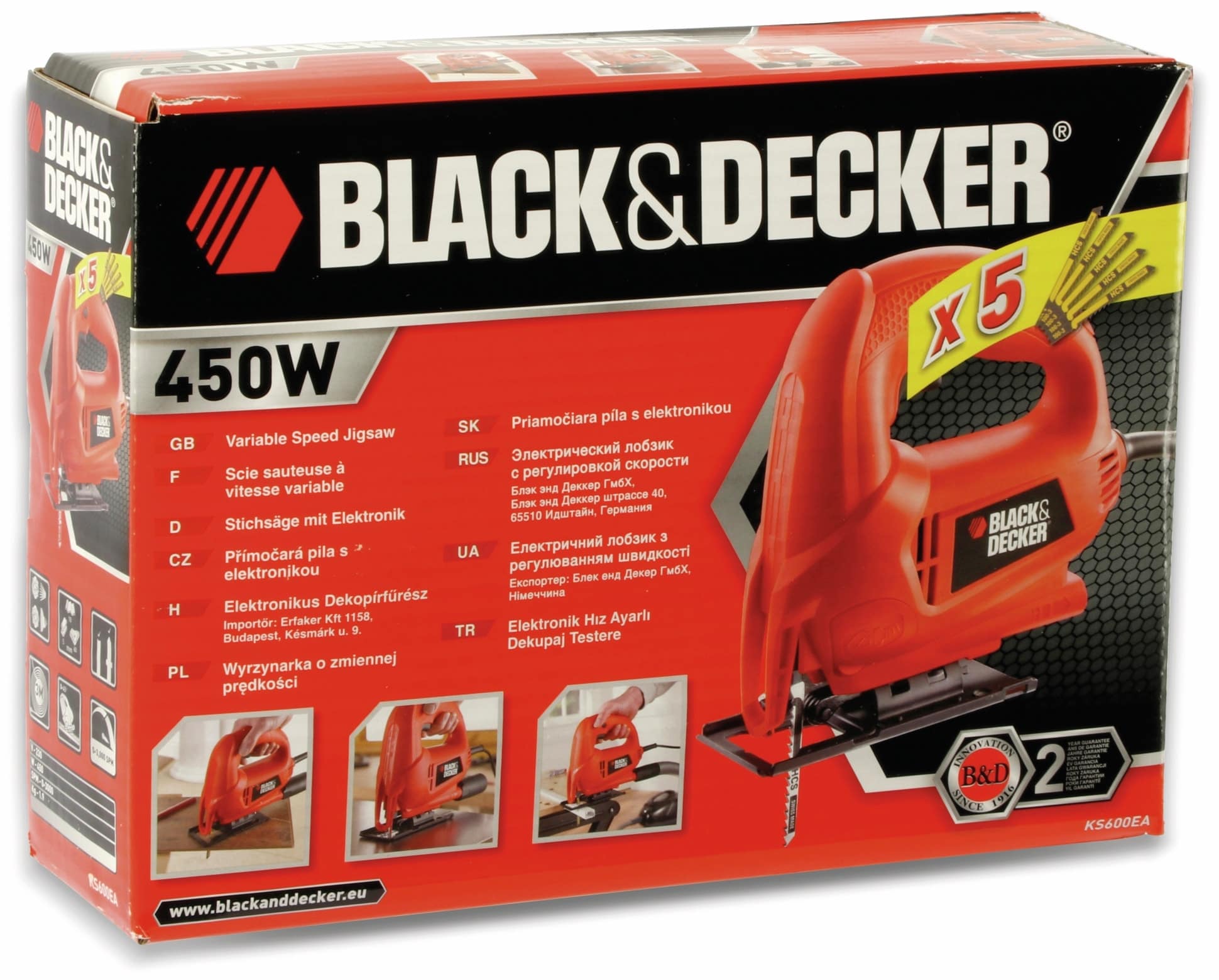 Black & Decker Stichsäge, KS600EA-KX, 450W