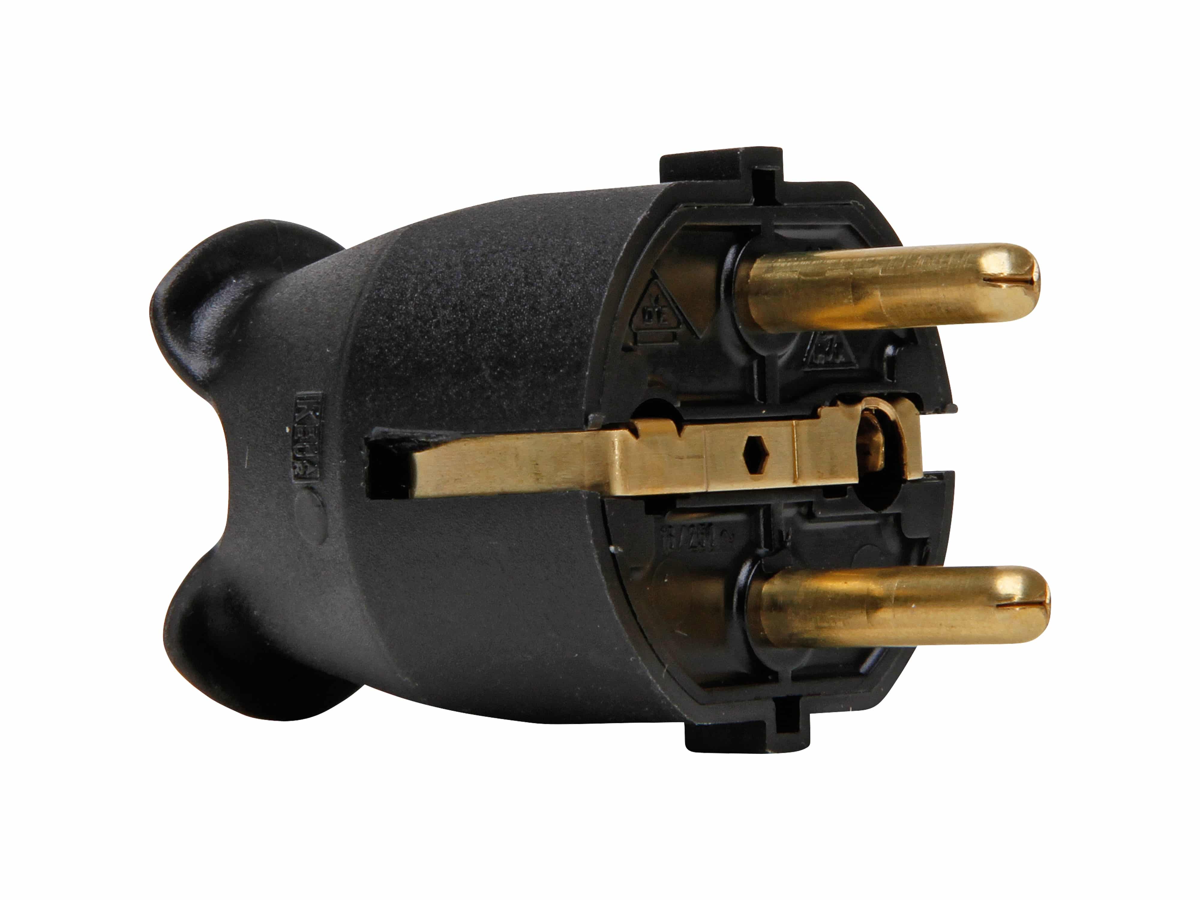 KOPP Schutzkontakt-Stecker 175705003, schwarz