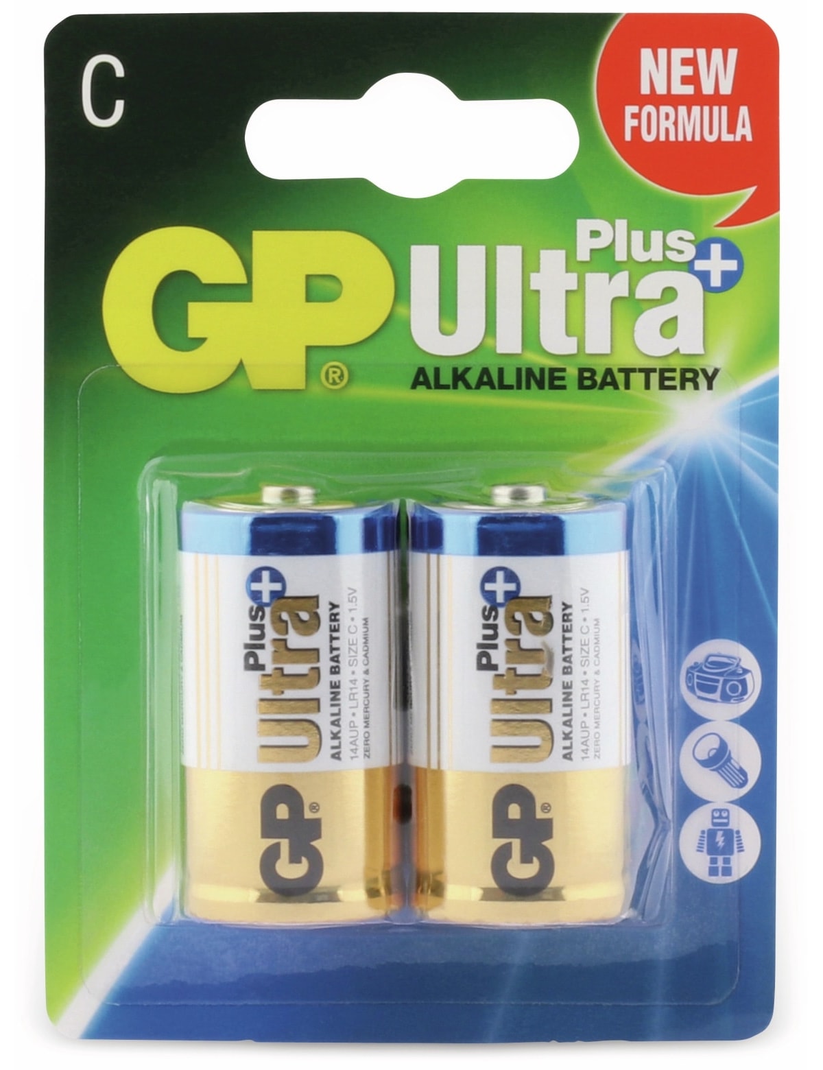 GP Baby-Batterien ULTRA PLUS ALKALINE, 2 Stück