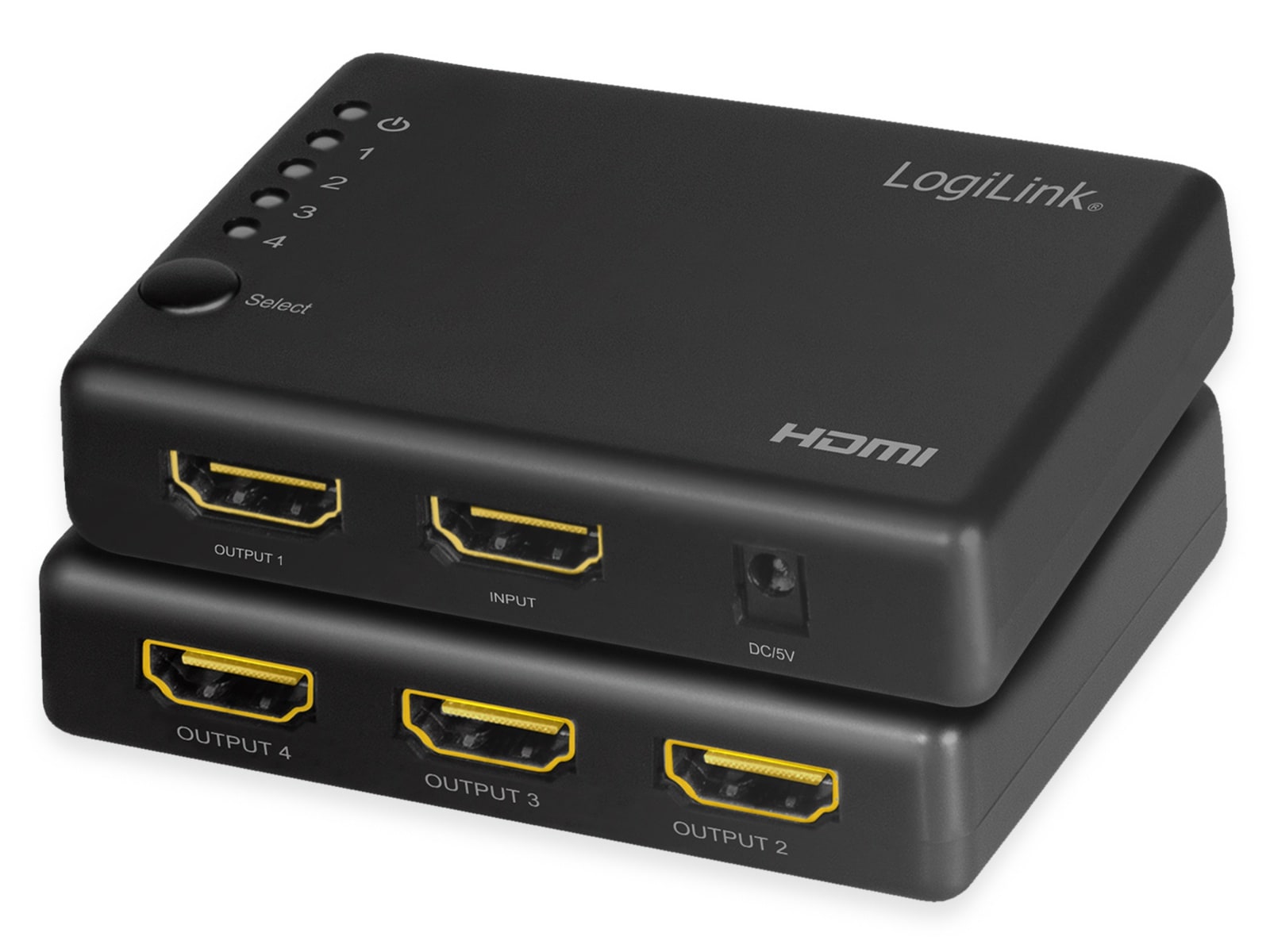 LOGILINK HDMI-Splitter HD0036, 1x4-Port, 4K/30 Hz, schlank