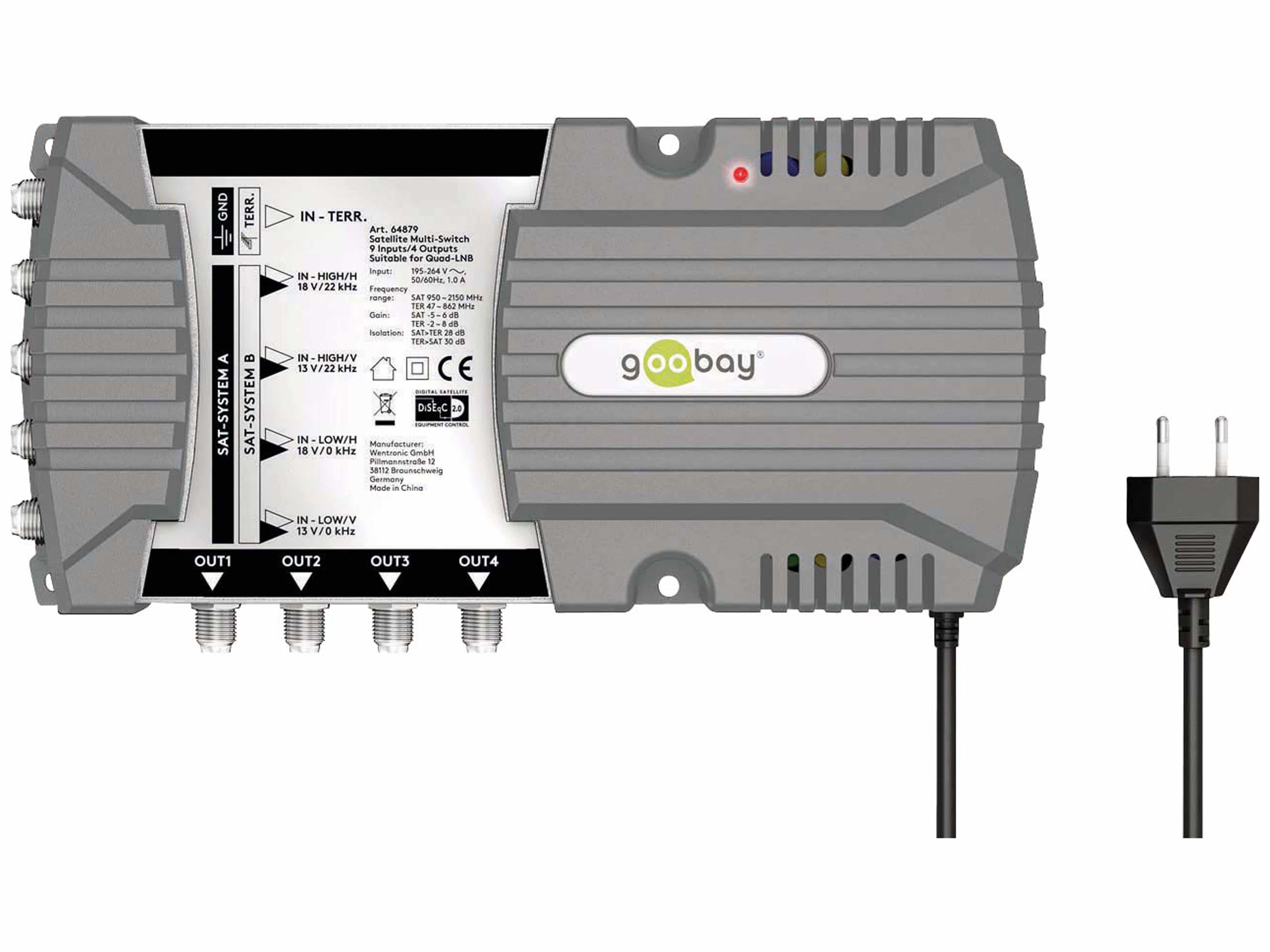 GOOBAY SAT-Multischalter 64879, 9/4