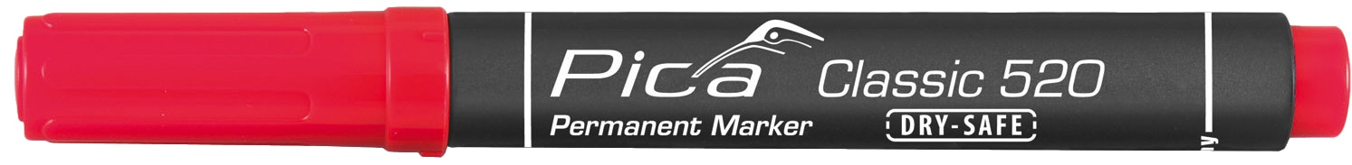 PICA Classic Permanent Marker, 520/40/SB, Rundspitze, rot