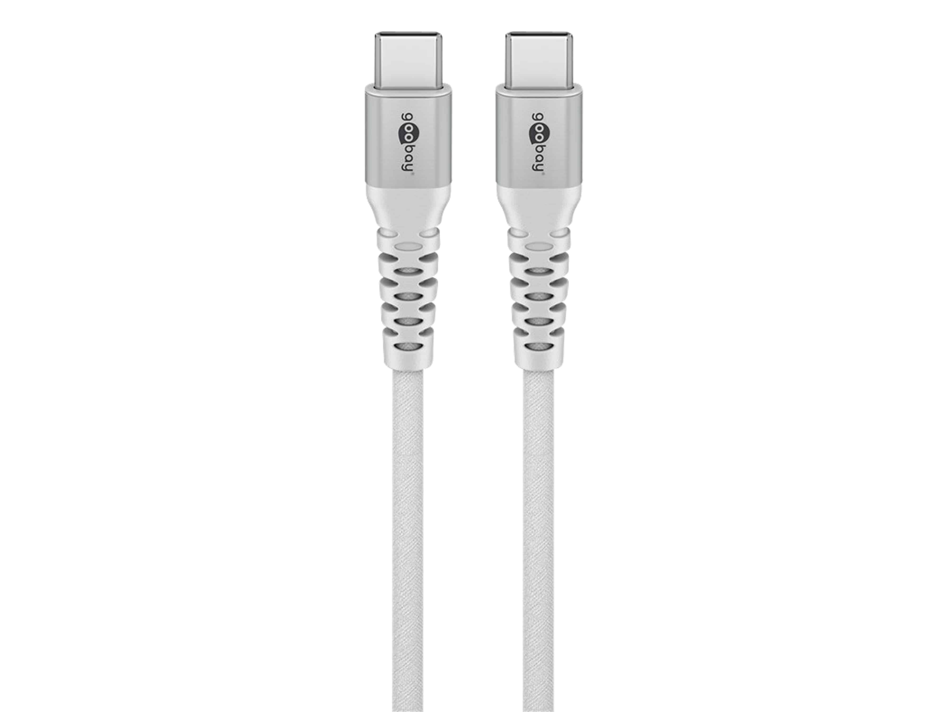 GOOBAY USB-C Textilkabel supersoft 0,5m weiß