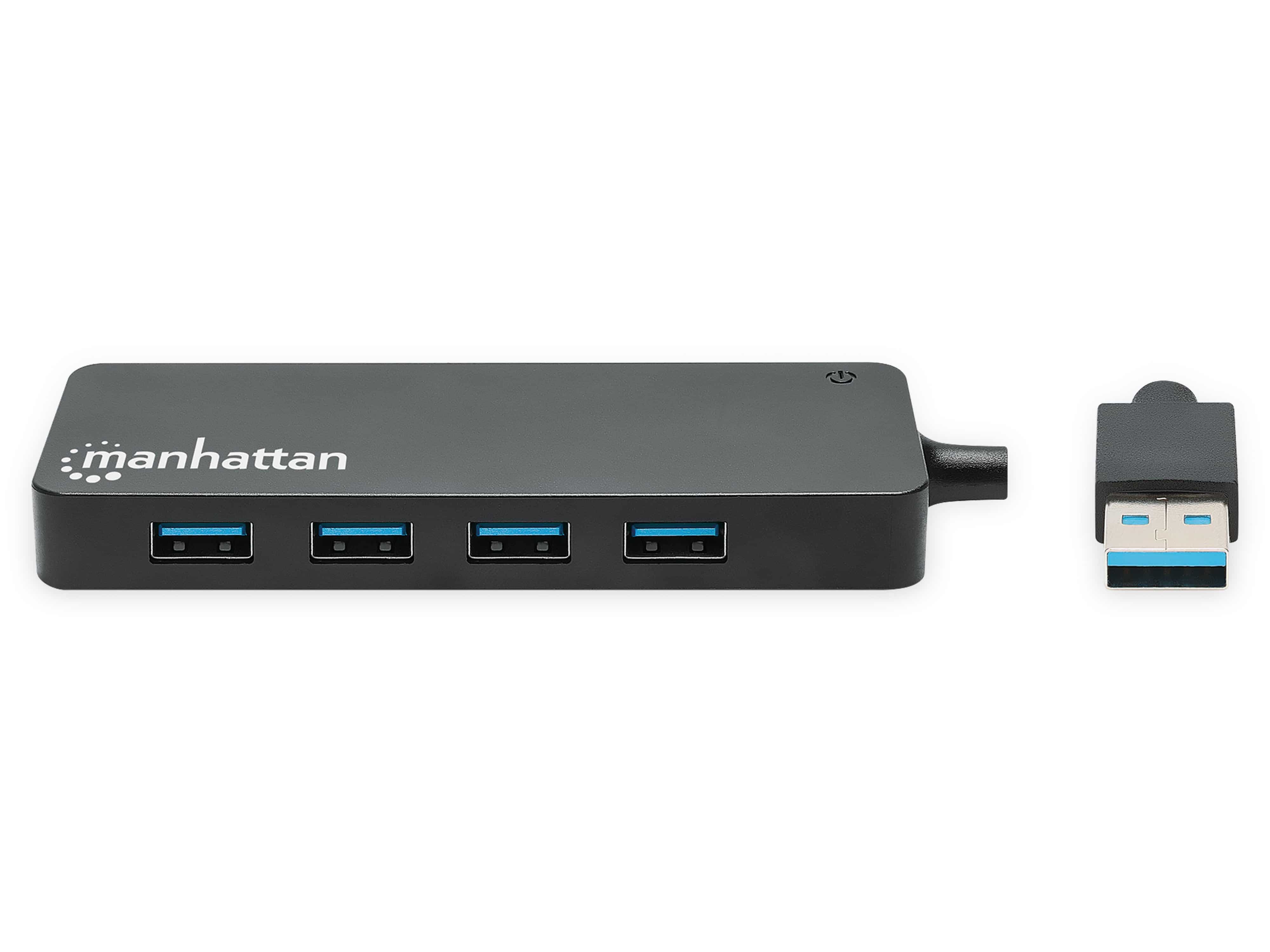 MANHATTAN USB 3.2 Hub, 7-Port, 1 Typ-A, schwarz 