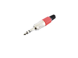 Klinkenstecker, 6,3mm, stereo, rot