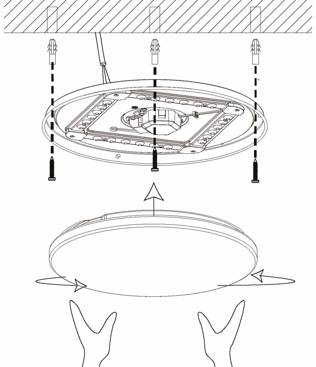 EGLO LED-Deckenleuchte POGLIOLA, 18W, 1650 lm, 3000K, 310 mm