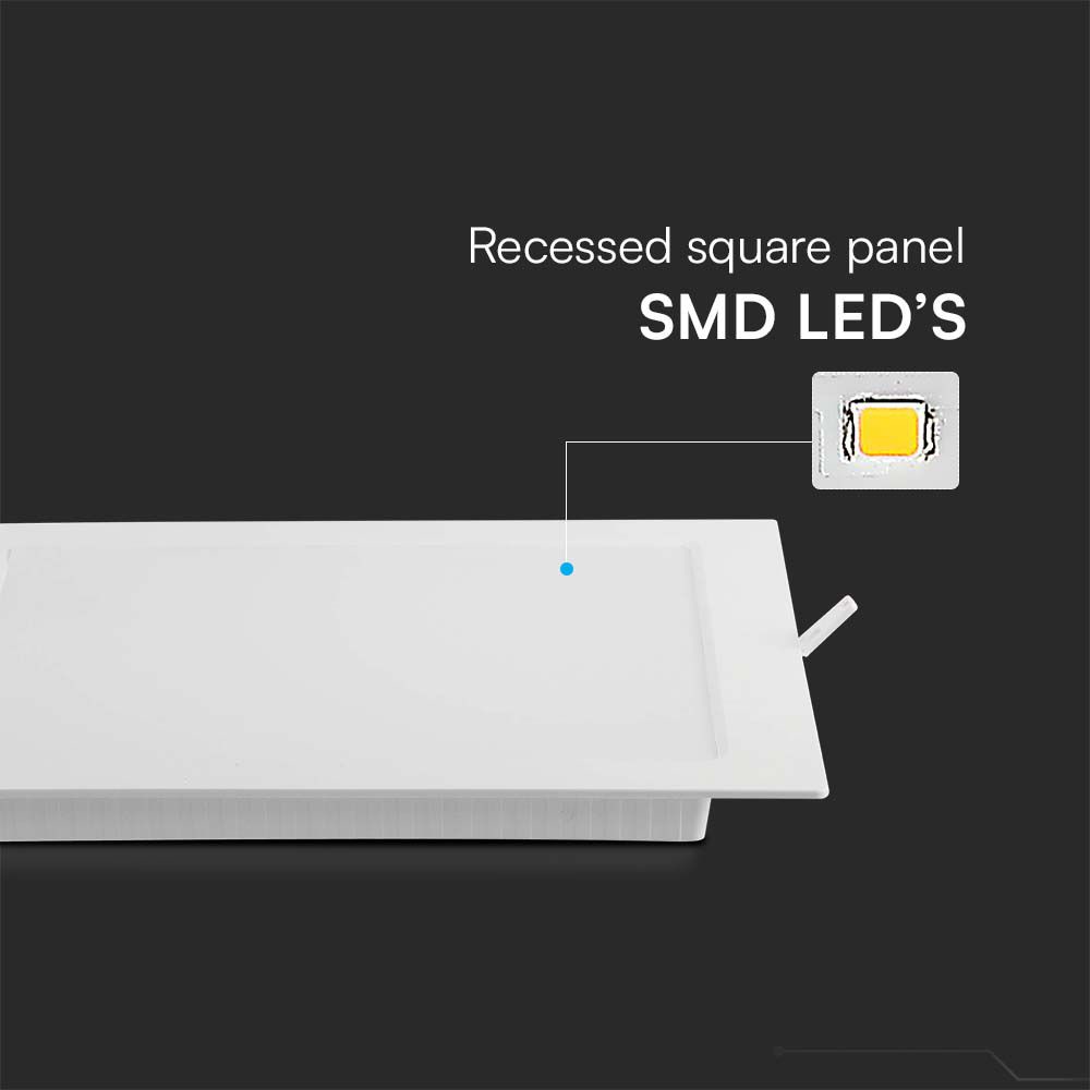 V-TAC LED-Einbauleuchte VT-61006, EEK: E, 6 W, 660 lm, 6500 K, weiß