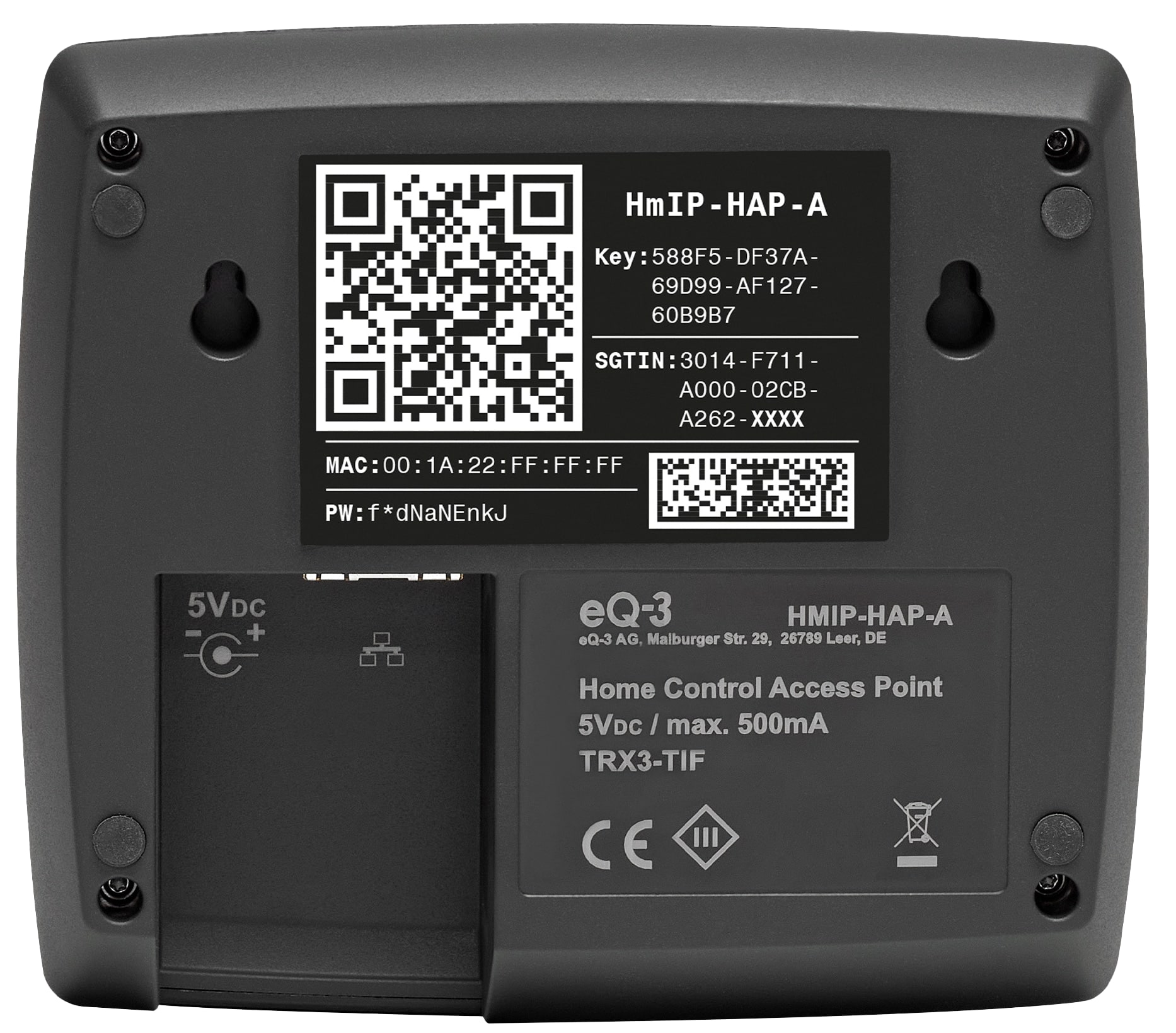 HOMEMATIC IP Accesss Point 160275A0, anthrazit