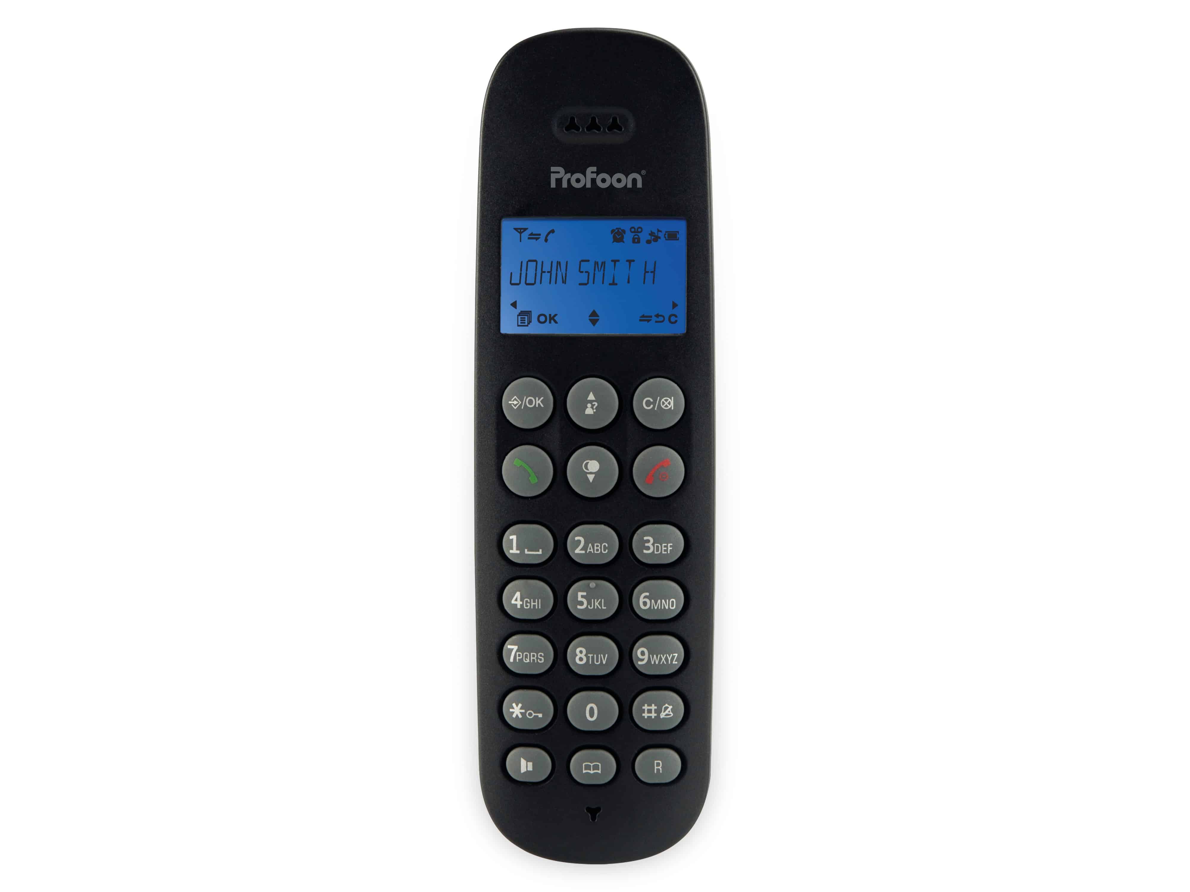 PROFOON DECT-Telefon PDX-300 Triple, mit 3 Mobilteilen, schwarz