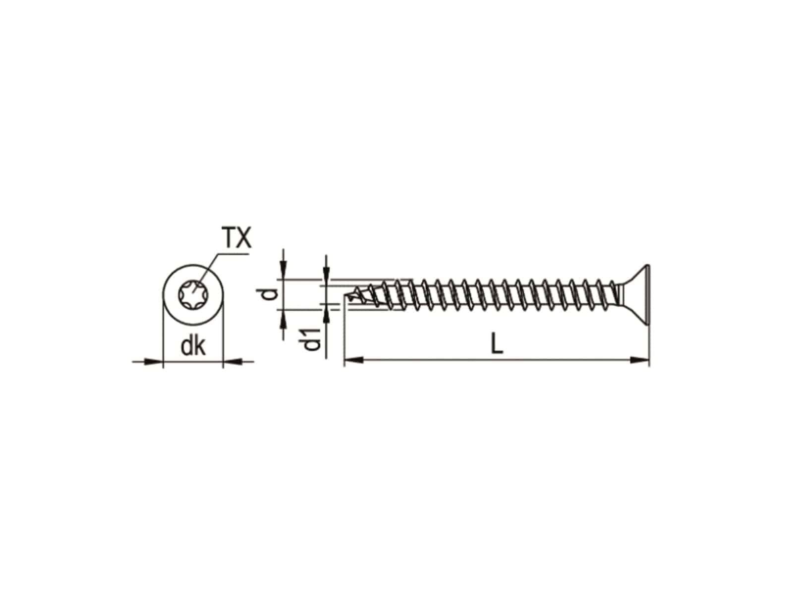 REISSER Spanplattenschrauben R2 plus, Vollgewinde, 6,0x60, Stahl, 100 Stück