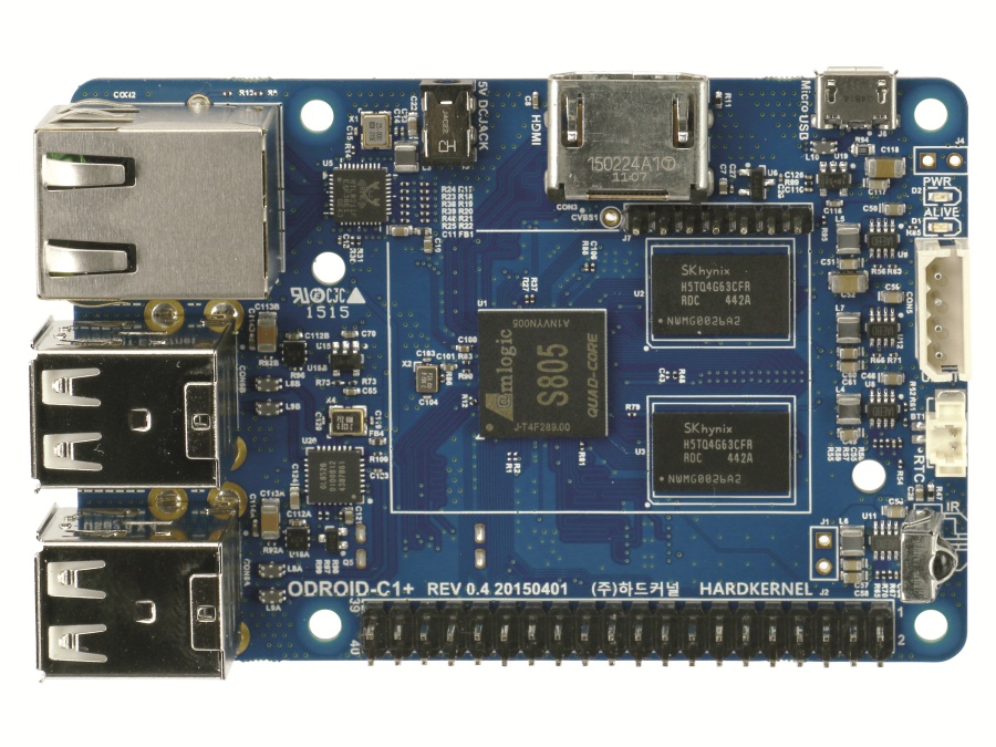 ODROID-C1+ Einplatinen-Computer, 1,5 GHz QuadCore, 4x USB, 1 GB