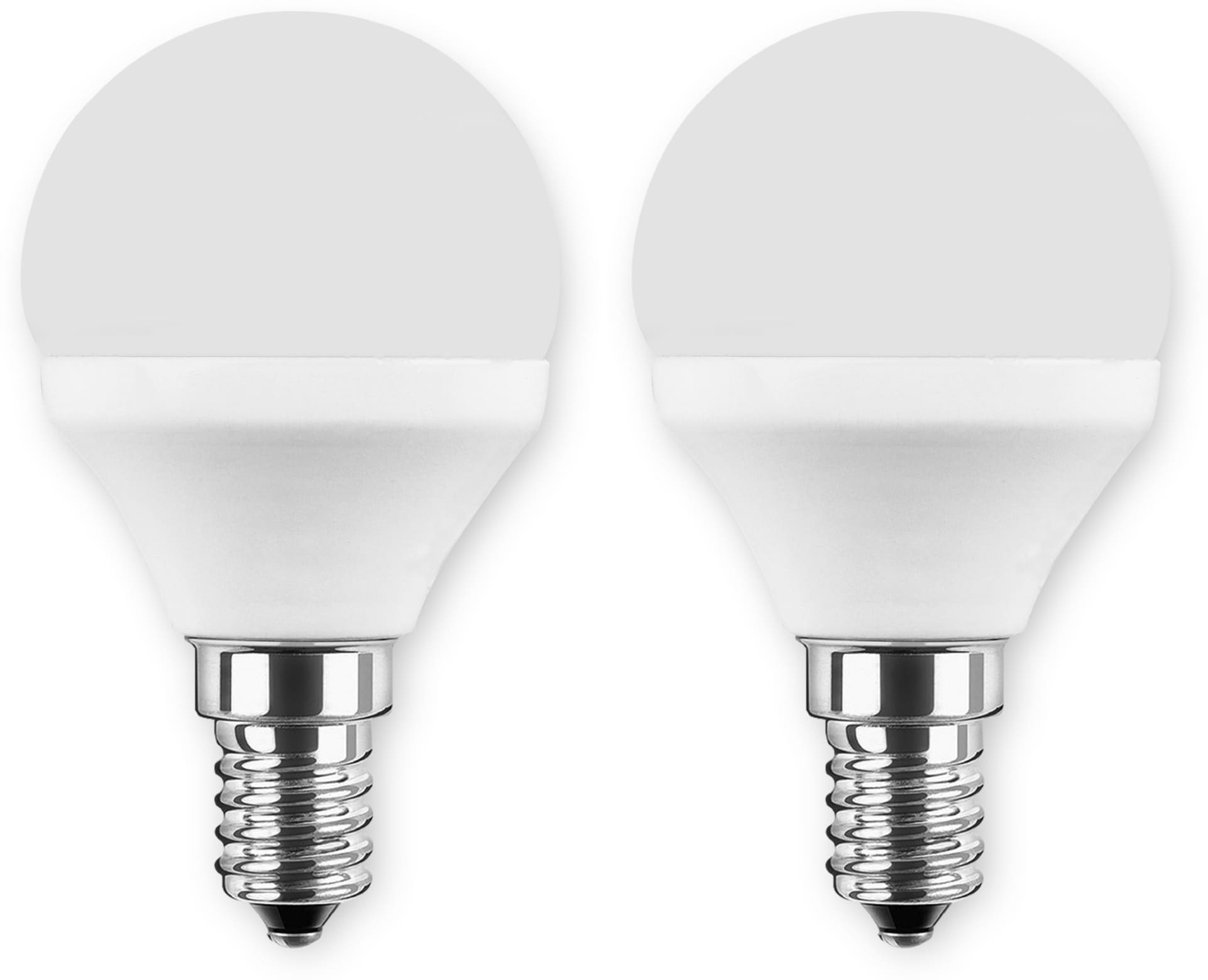 BLULAXA LED-Lampe Mini Globe, E14, 5 W, 470 lm, 2700 K, 2 Stück