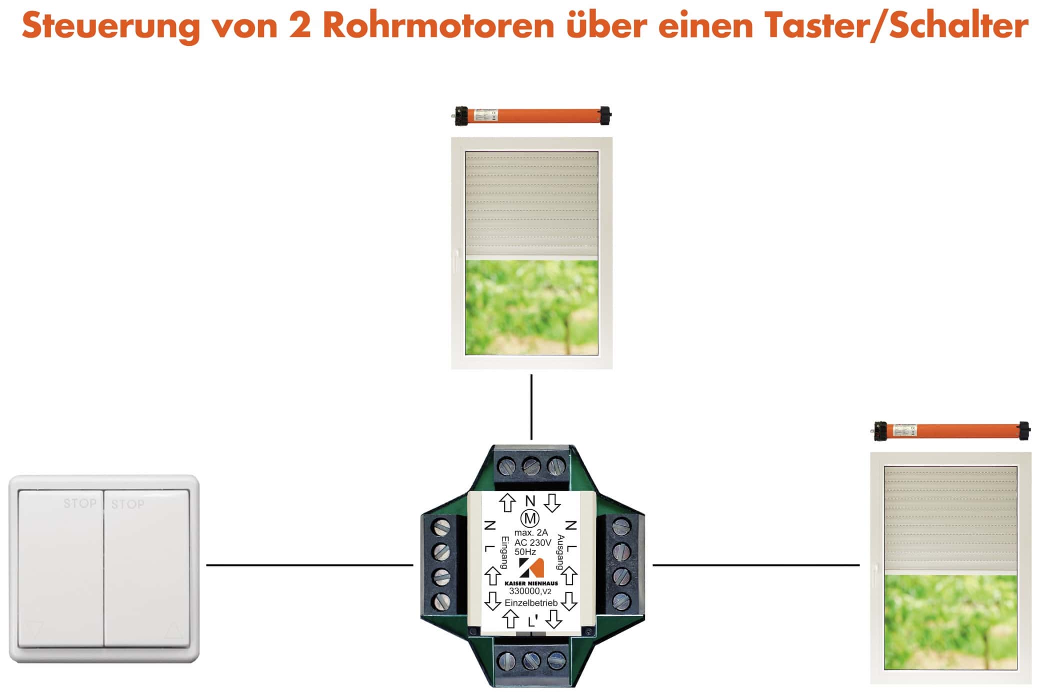 KAISER NIENHAUS Mehrfachsteuergerät 2 Motoren, Rollläden