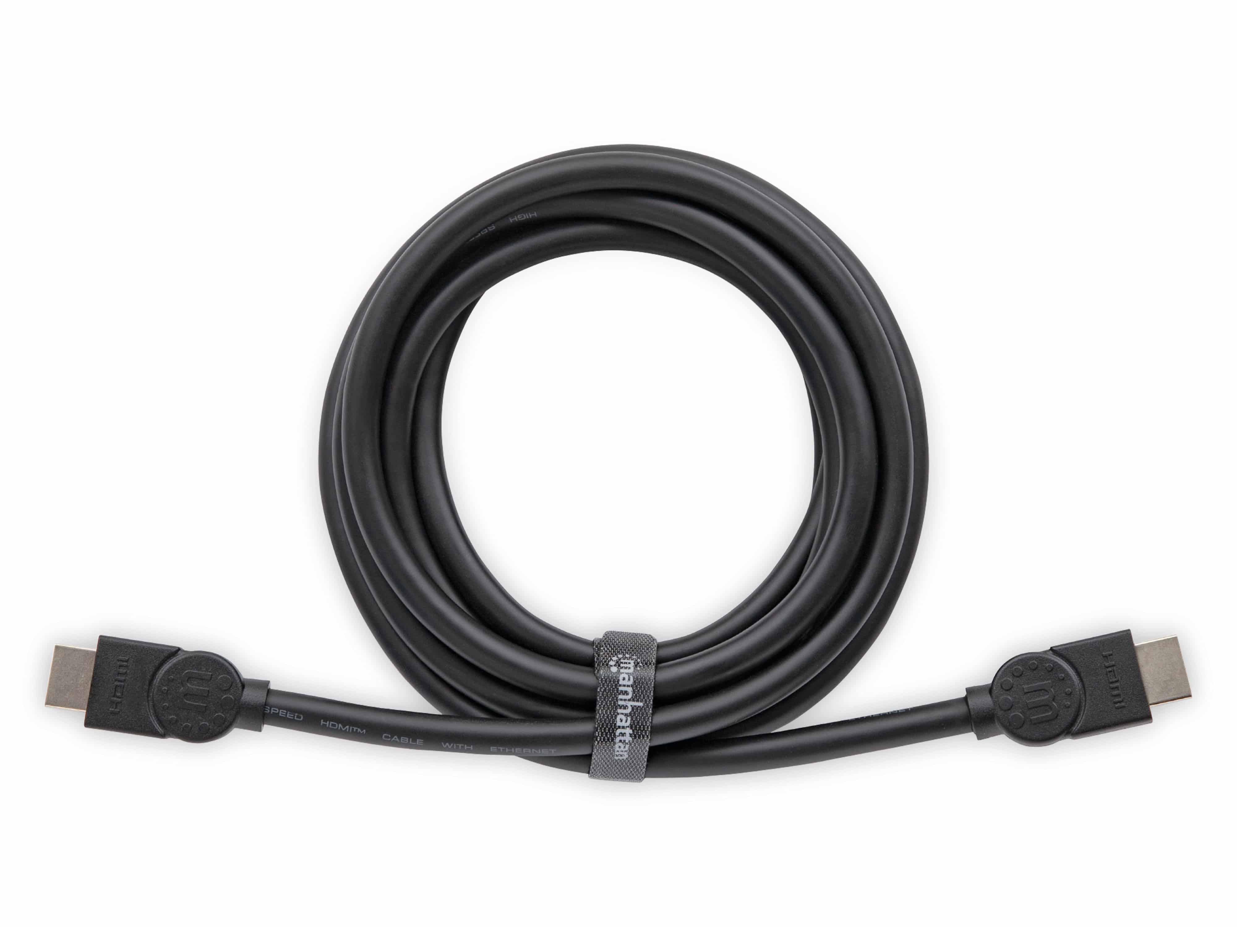 MANHATTAN Premium HDMI-Kabel, 3 m, schwarz