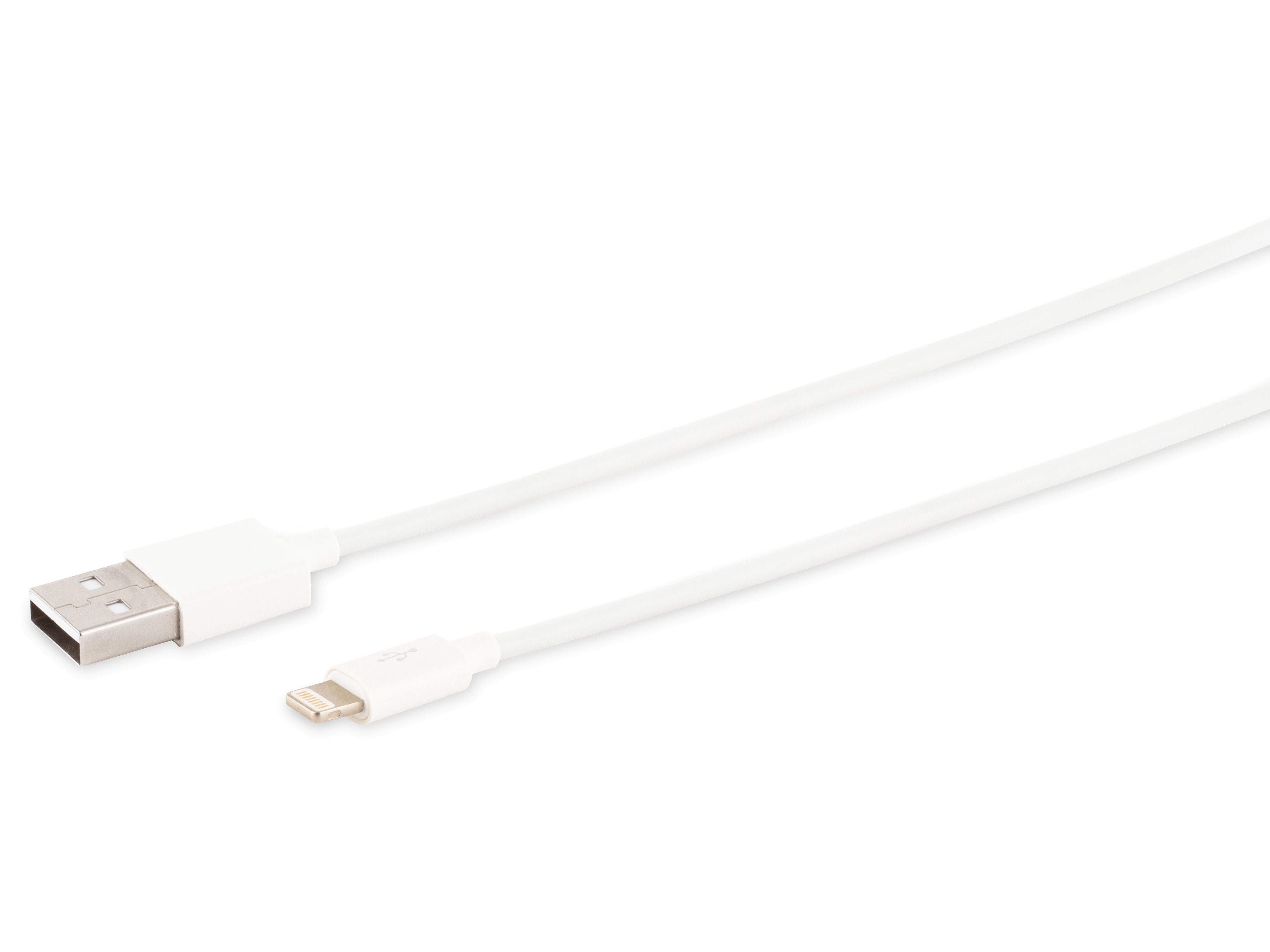 S-IMPULS USB-A Ladekabel, 8-Pin, 2.0, ABS, weiß, 2,0 m