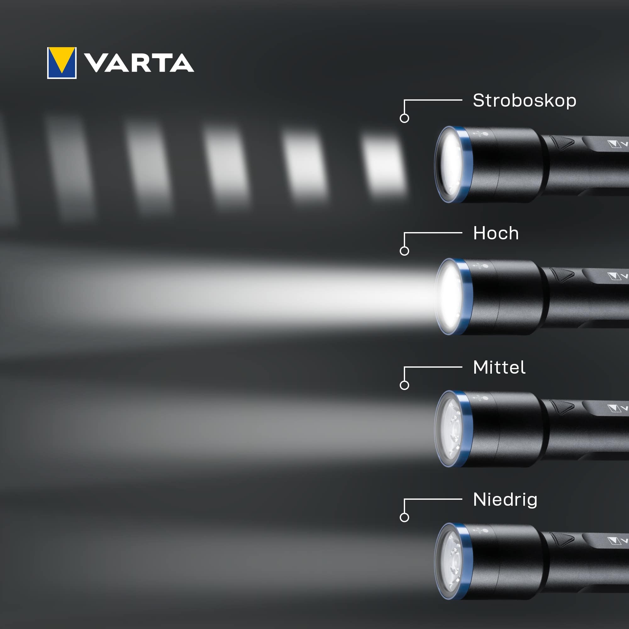 VARTA LED-Taschenlampe Night Cutter F30R, 700 lm, Akku, Powerbank 