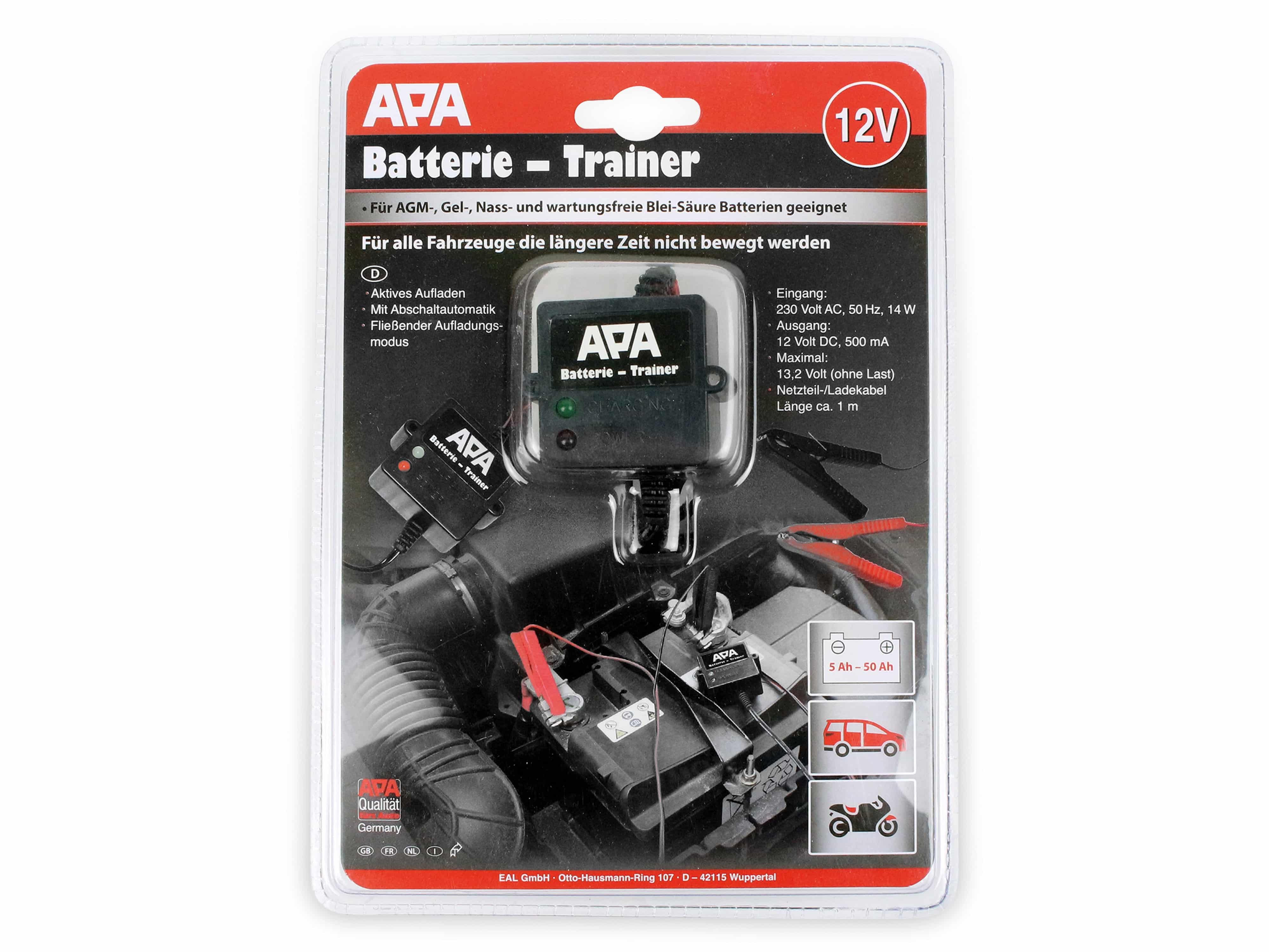 APA Batterietrainer 16506, 12V, 500mA