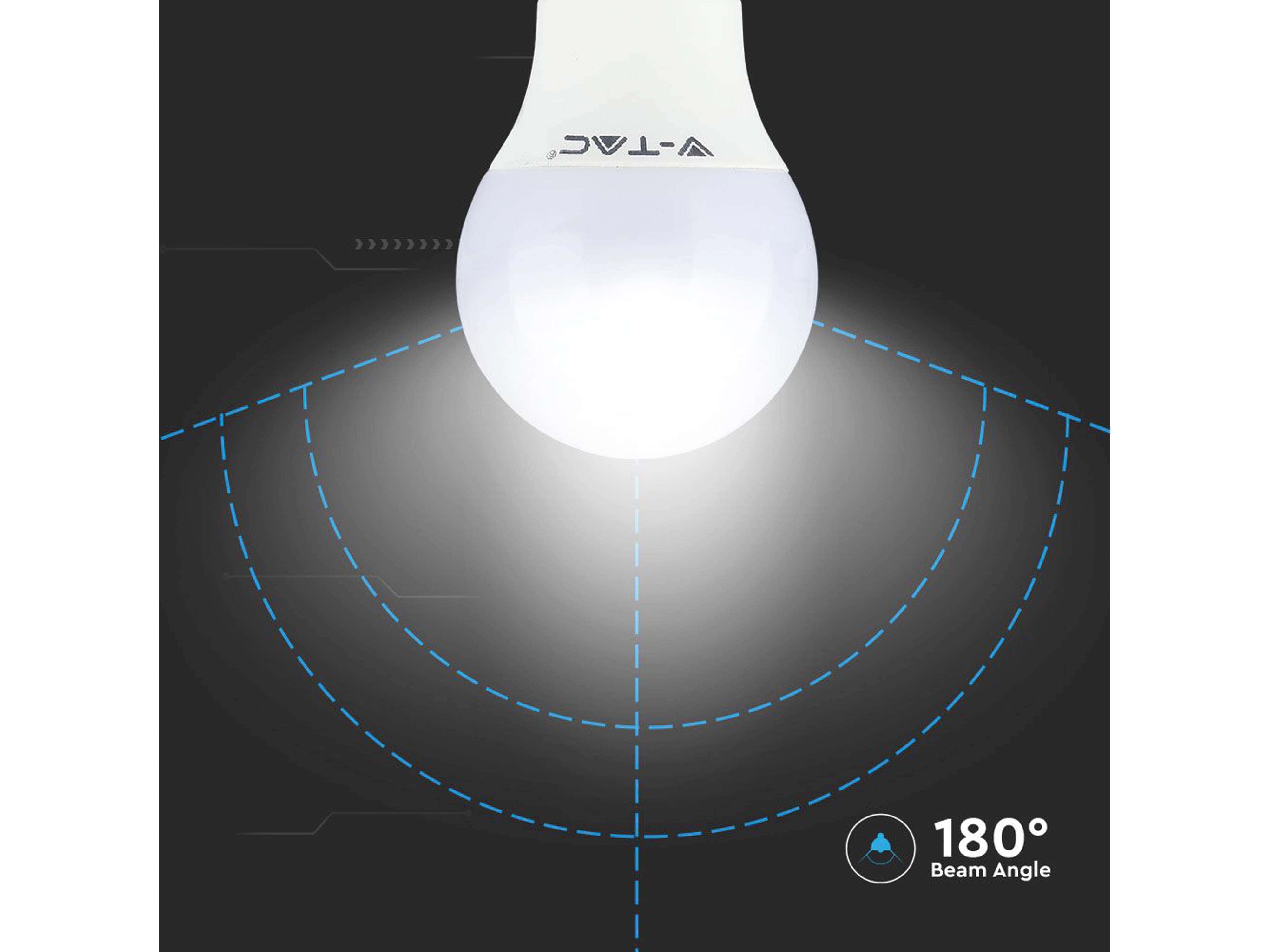 V-TAC LED-Lampe VT-2234-N, E14, EEK: F, 4,8W, 470lm, 3000K