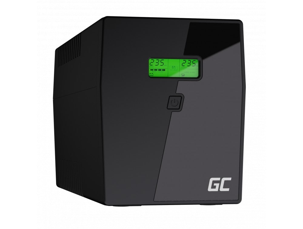 GREENCELL USV, 1500 VA, 900 W, Überspannungsschutz, 230 V, schwarz