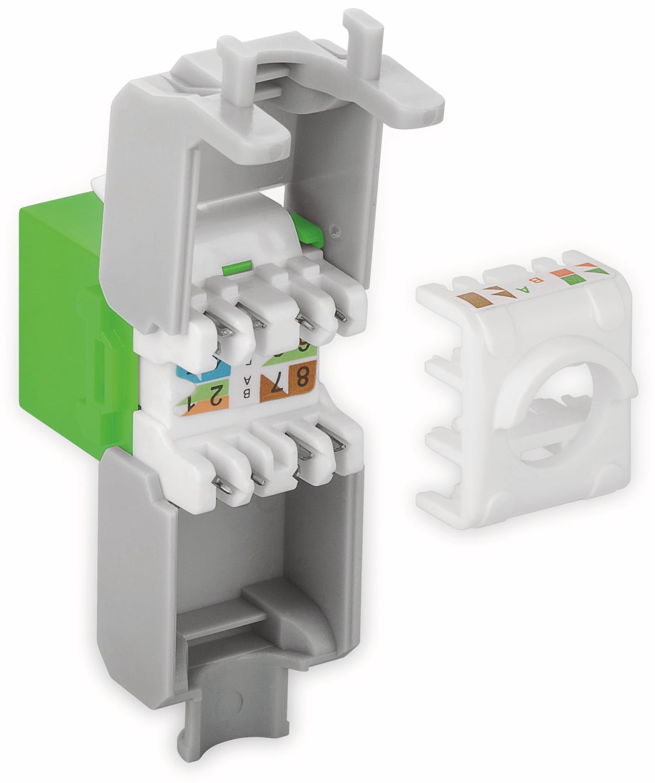 GOOBAY Einbau-Modul 90687, CAT.6a, UTP, Breite 16,5 mm, grün