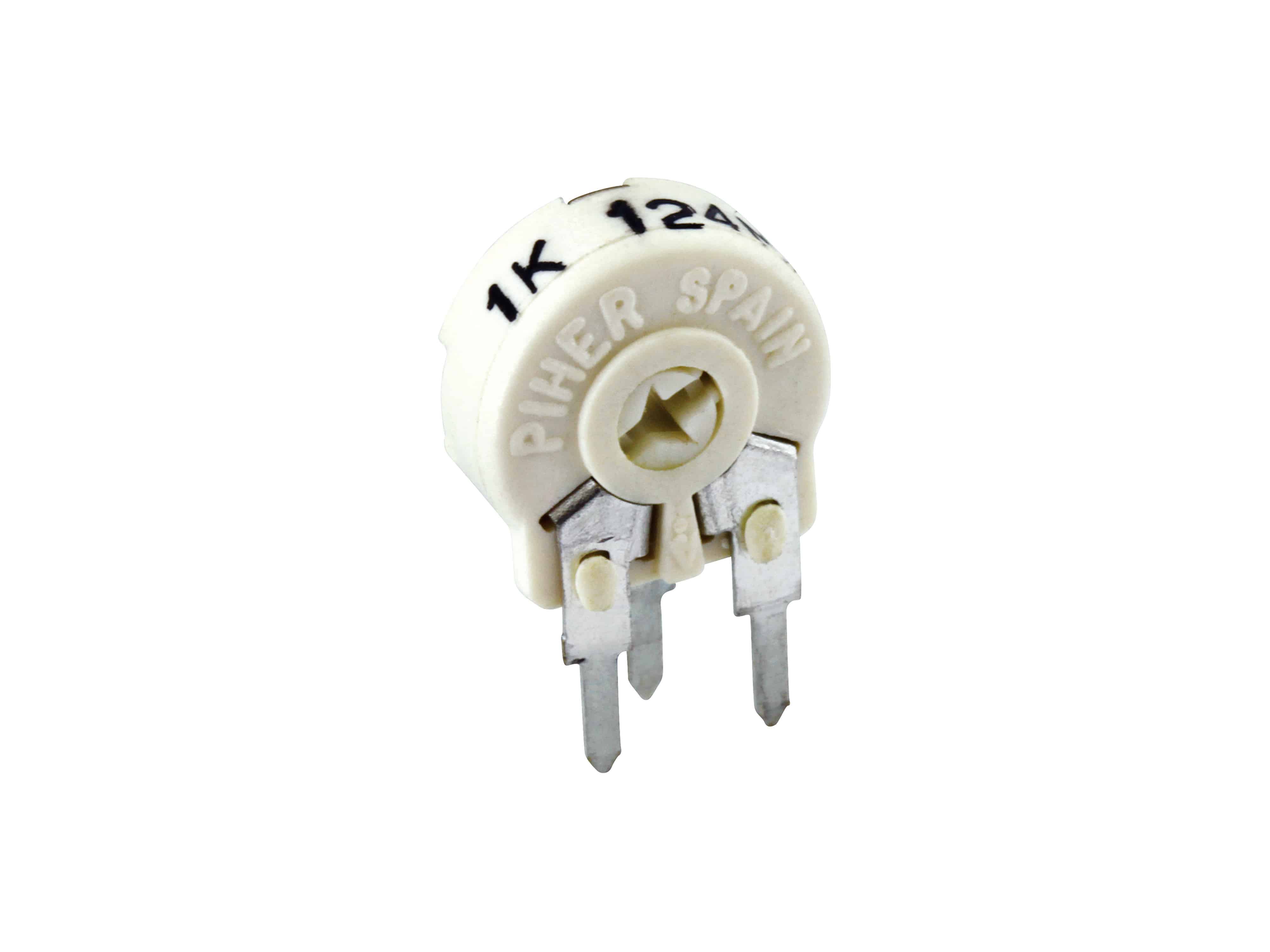 PIHER Potentiometer PT-10, 1 KΩ, stehend