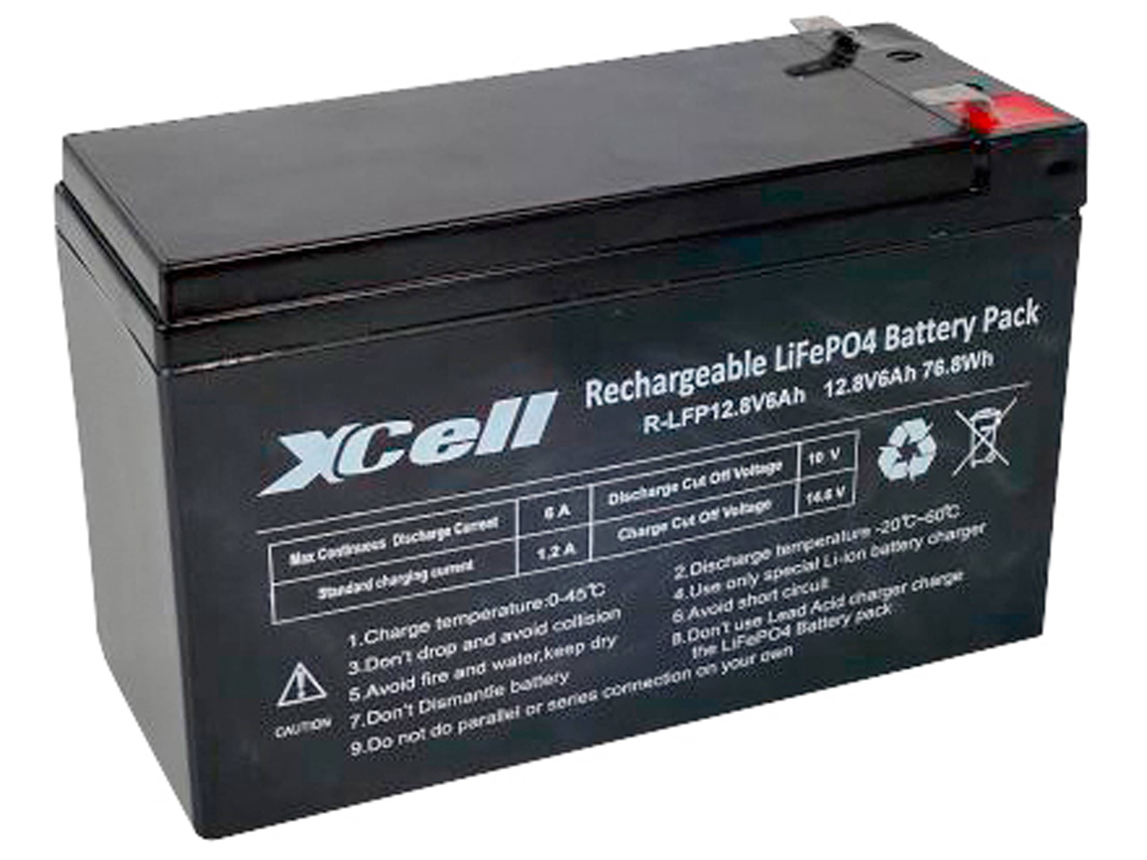 XCELL LiFePO4-Akku LFP126, 12 V, 6 Ah